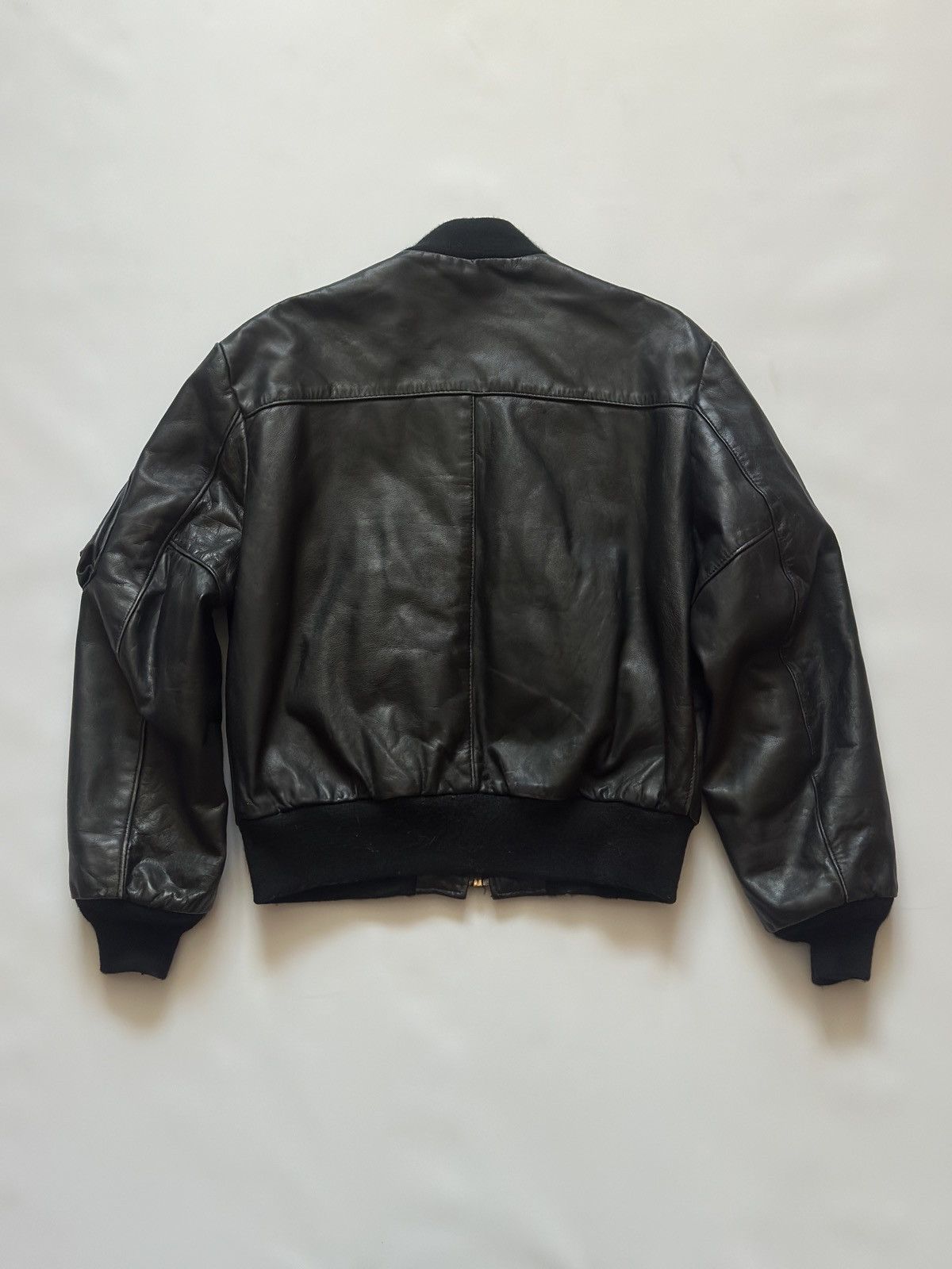 Schott VTG Schott MA-1 1949 Dark Leather Bomber Jacket USA Men Size US L / EU 52-54 / 3 - 2 Thumbnail