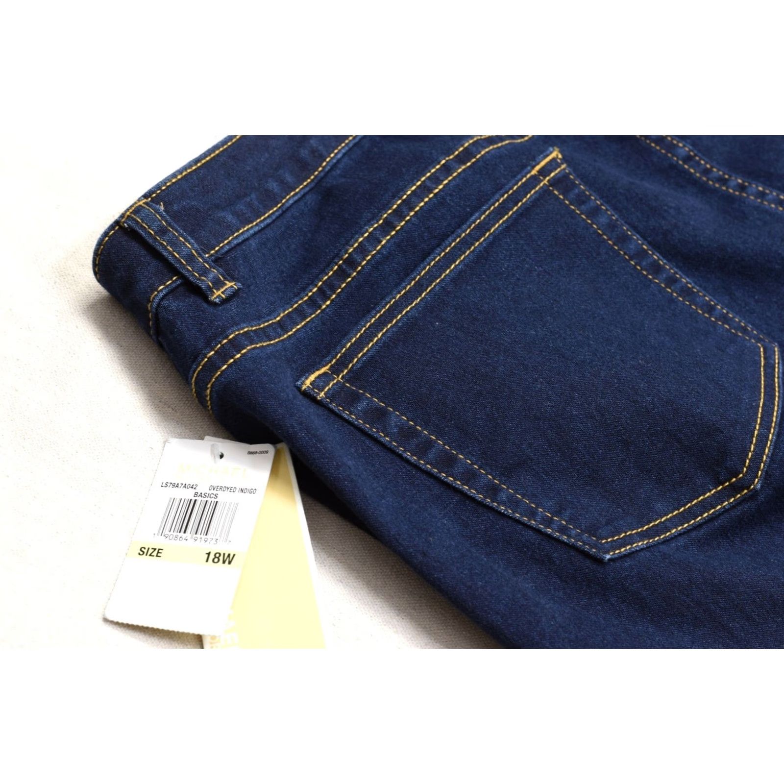 Michael Kors Michael Kors Skinny Jeans Women 18W Overdyed Indigo Dark Wash Stretch Denim NWT Size 40" / US 18 - 6 Thumbnail