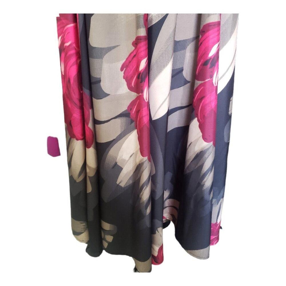 Designer CT554 truly 4 you Black & Red Maxi Floral Skirt XL Size 40" / US 18 - 3 Thumbnail