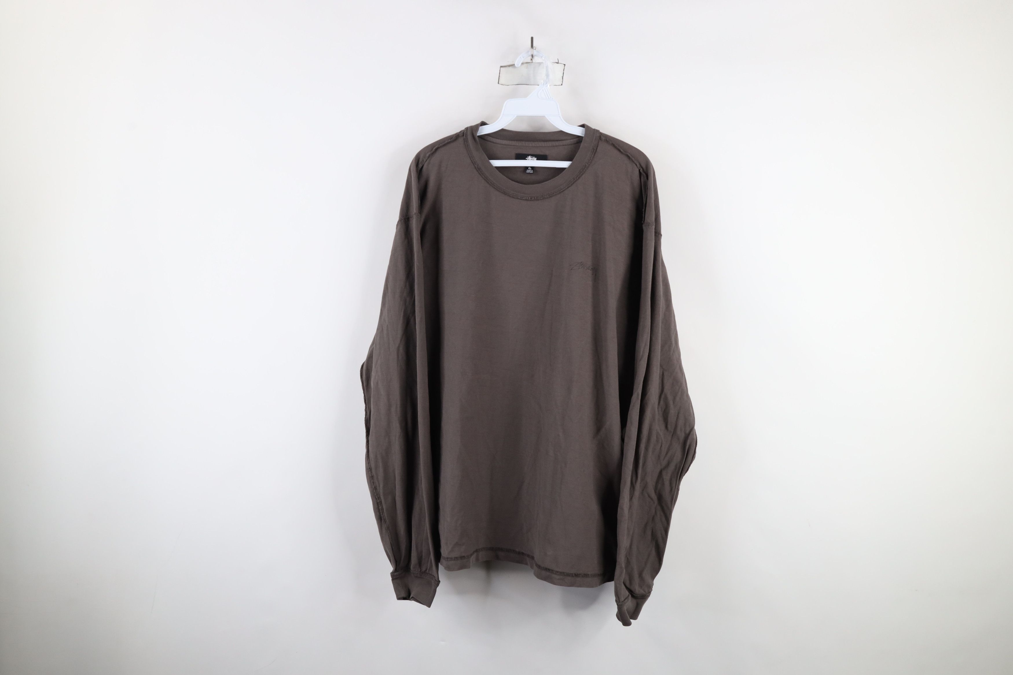 Stussy × Vintage Vintage Stussy Out Inside Out Long Sleeve T-Shirt Gray Size US XL / EU 56 / 4 - 1 Thumbnail