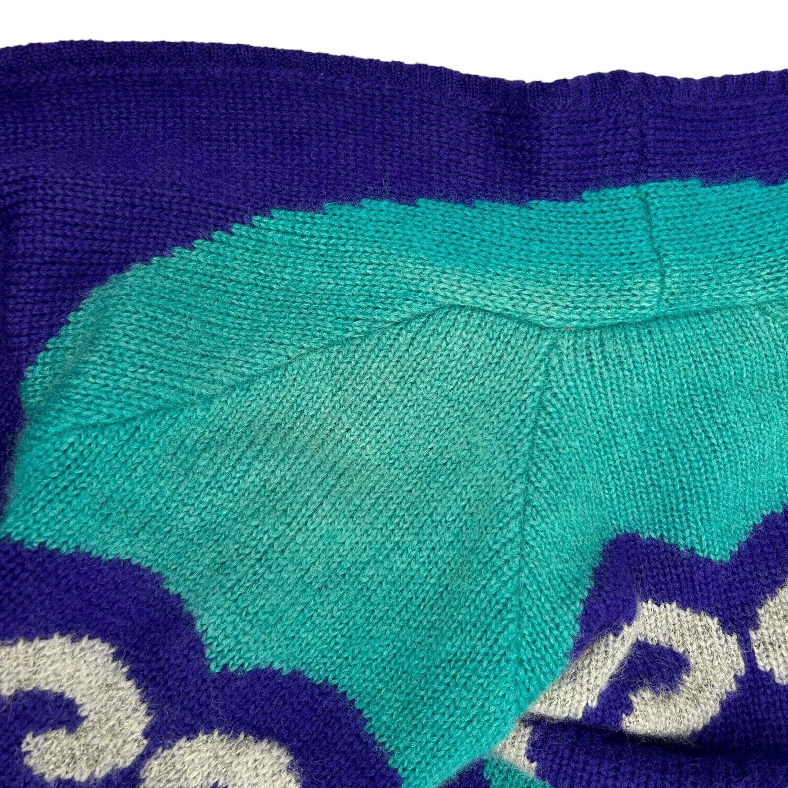 Vintage Vintage Open Front Cardigan Sweater Jacket Heart Purple M Size US M / EU 48-50 / 2 - 5 Thumbnail