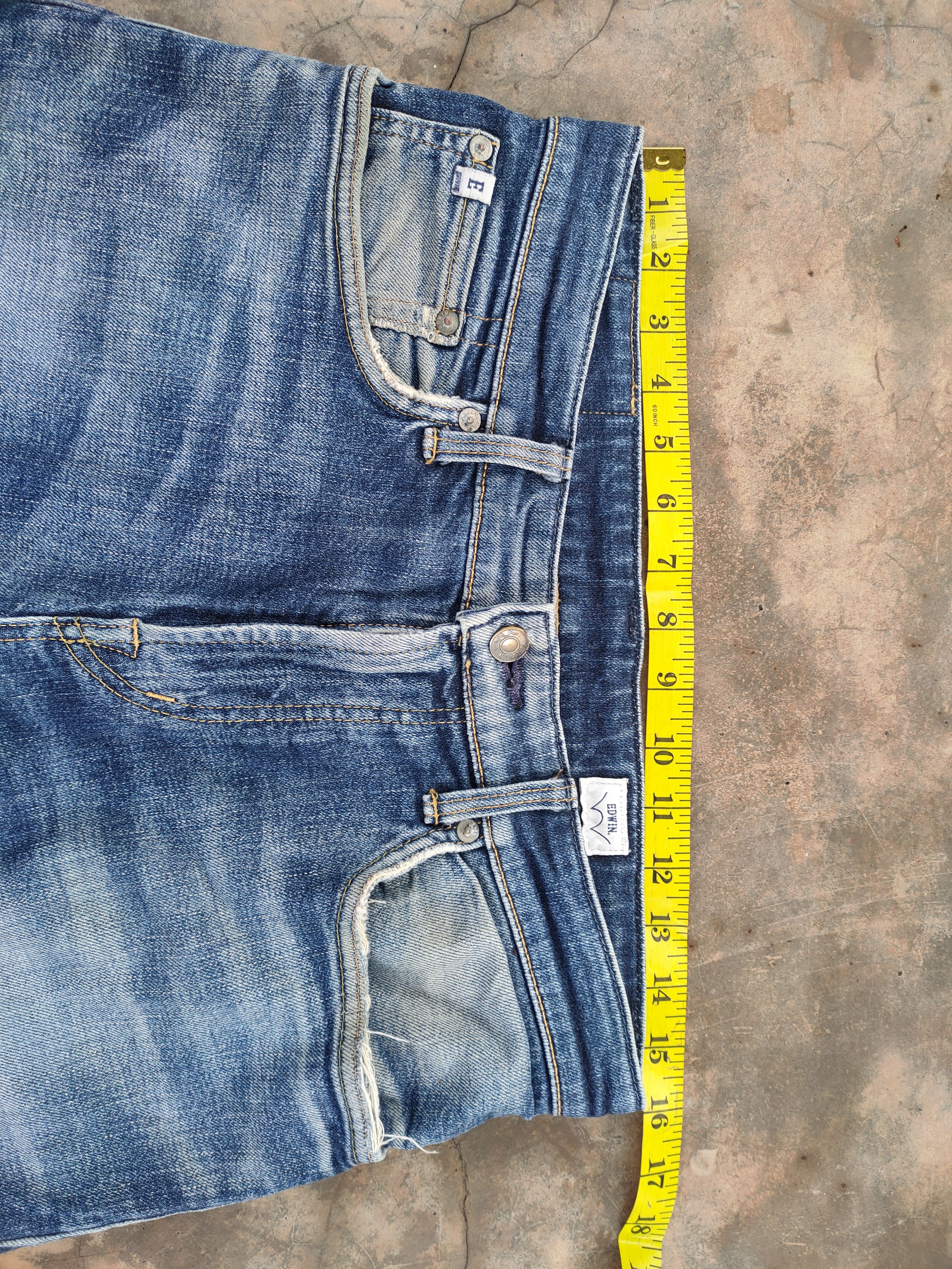 Edwin × Jean × Vintage VINTAGE EDWIN FADED RIPPED JEANS DENIM PANTS Size US 30 / EU 46 - 5 Thumbnail