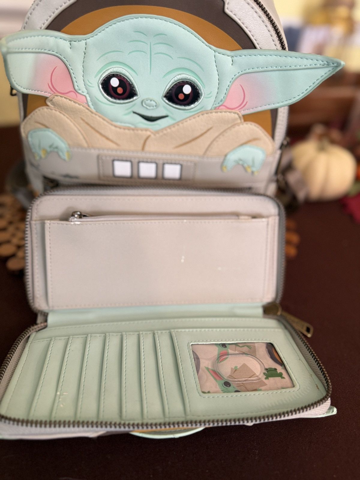 Star Wars YODA LOUNGEFLY STAR WARS BACKPACK AND MATCHING WALLET Size ONE SIZE - 4 Thumbnail