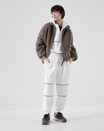 Brunello Cucinelli o1la1rc1a0325 Sweatshirt With Monili in White Size XL / US 12-14 / IT 48-50 - 4 Thumbnail