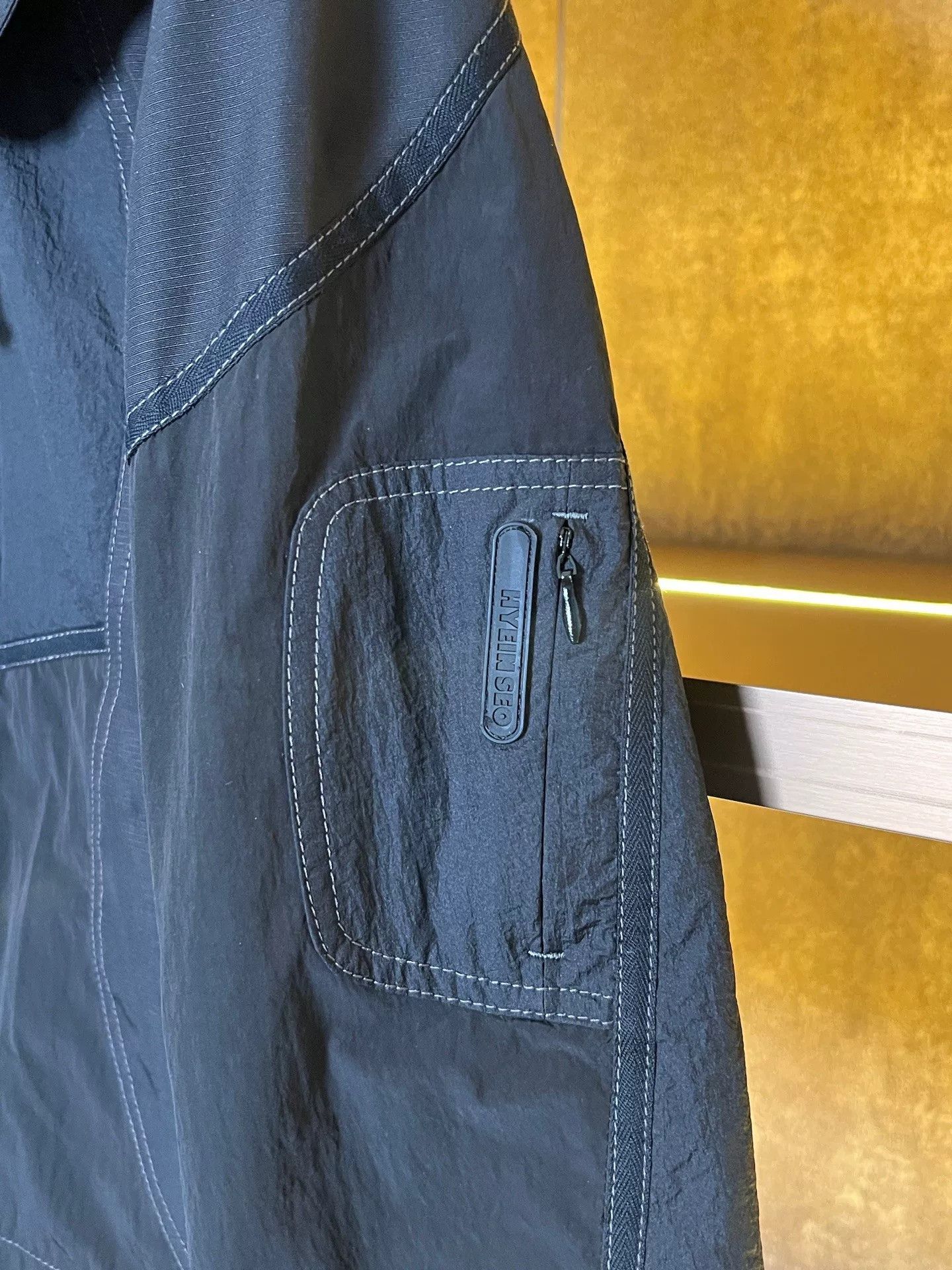 Hyein Seo Black Cropped Technical Jacket, Men's — image 3 of 5