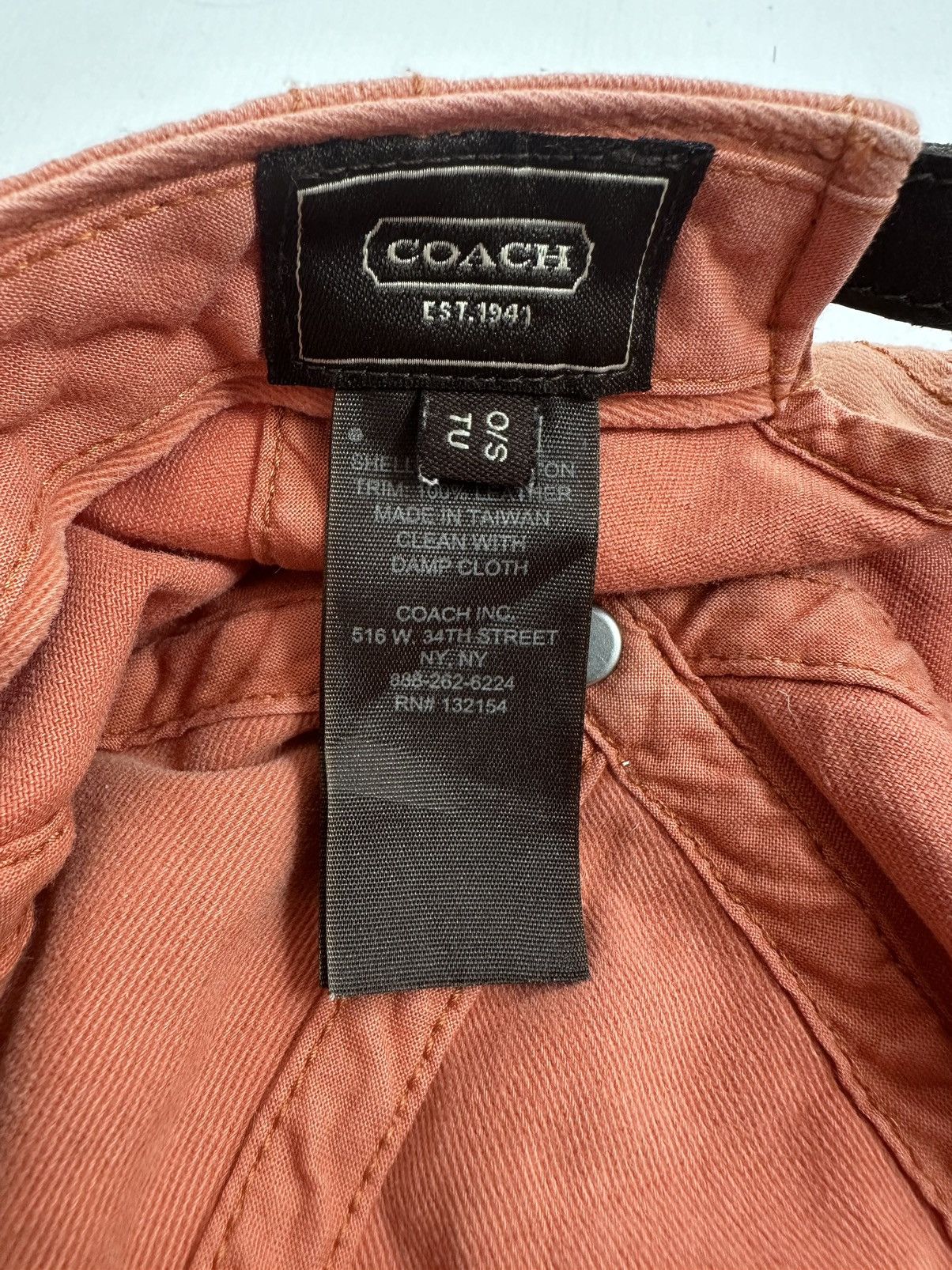 Coach Coach Dad Cap Faded Orange Size ONE SIZE - 7 Thumbnail