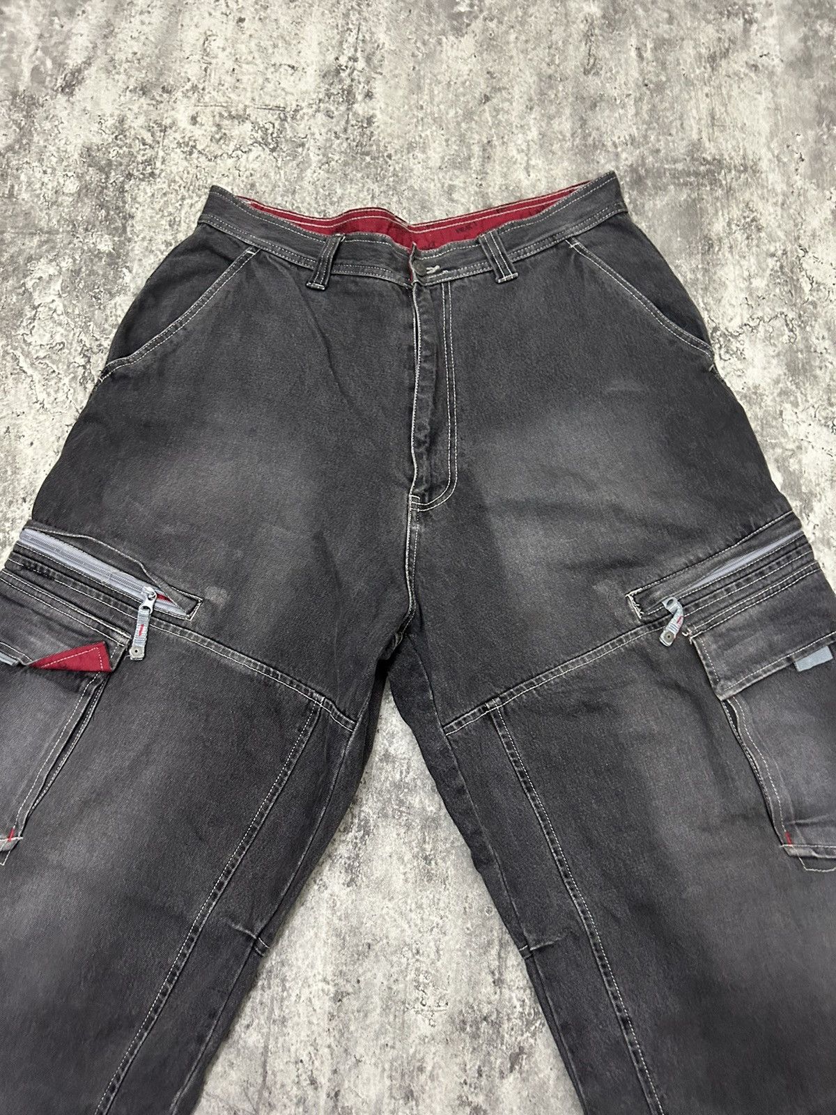JNCO × Vintage Vintage Pract Denim Cargo Baggy Pants Size US 35 - 6 Thumbnail