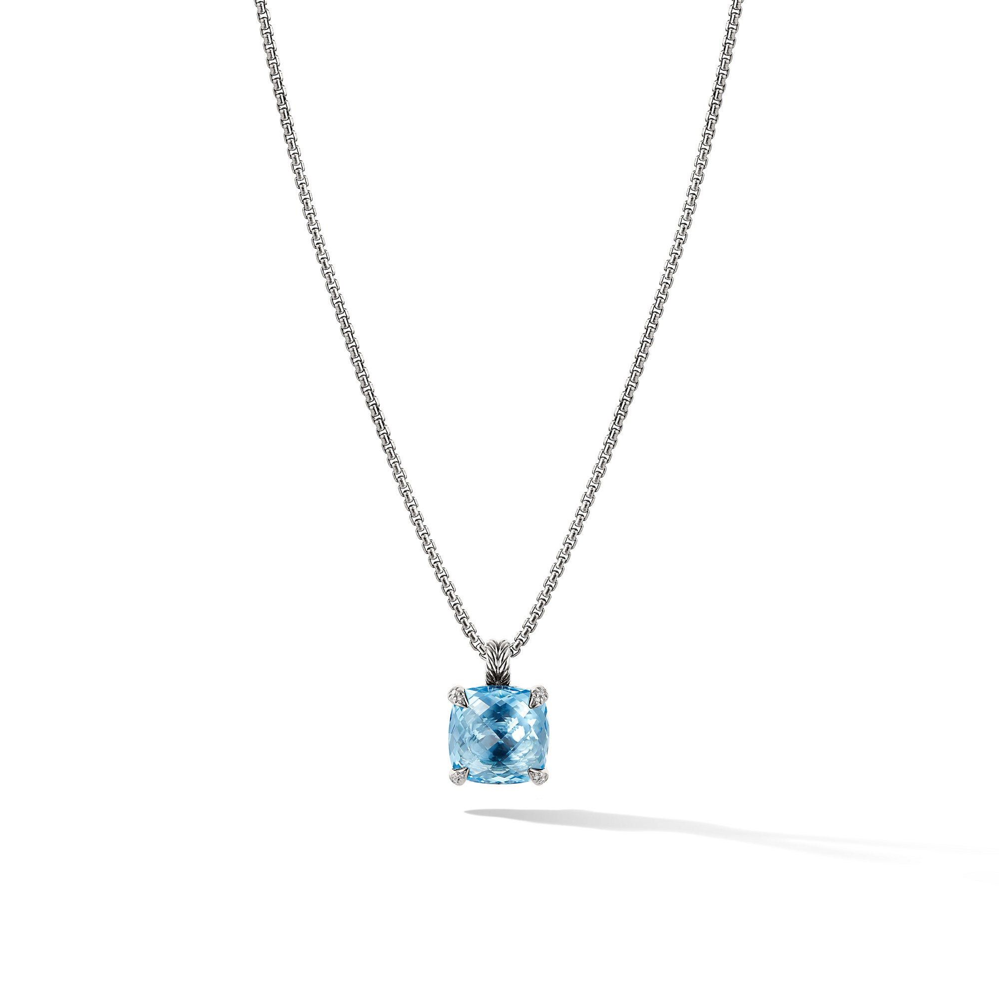 David Yurman o1w1db10526 N12742D Size:10/ Necklace in Silver with Diamond Size ONE SIZE - 1 Thumbnail