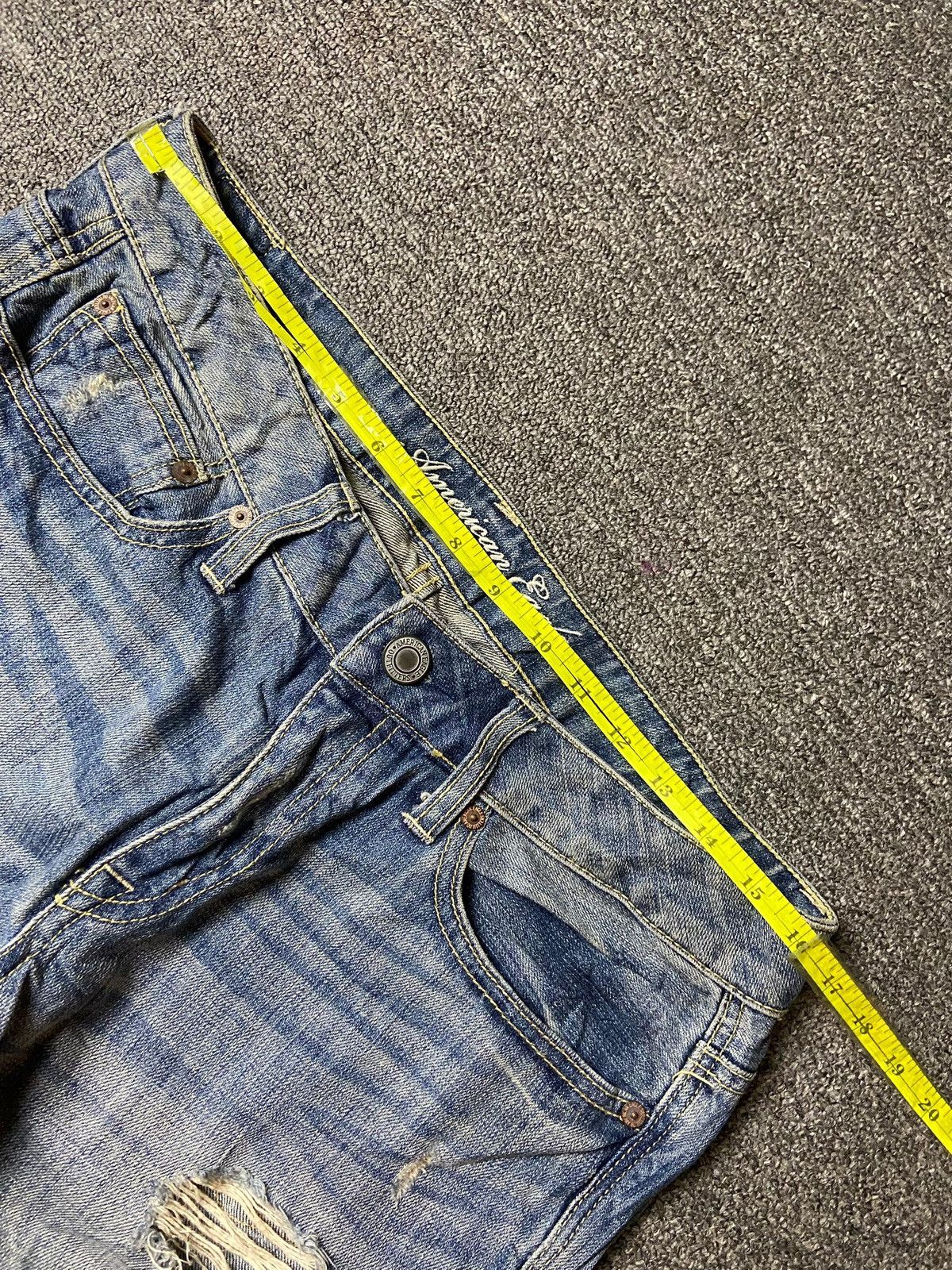 American Eagle Outfitters × Vintage American Eagle Distressed Denim Crop Ripped Jeans (123) Size US 33 - 6 Thumbnail