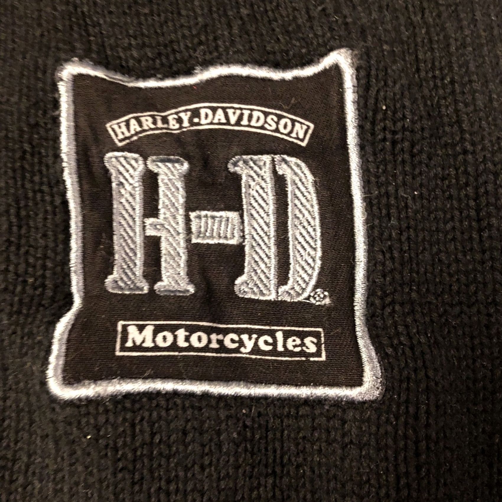 Harley Davidson Harley-Davidson Sweater Adult L Black Cotton Blend Wool 1/4 Zip Patch Logo Knit Long Sleeve Regular Mens Size US L / EU 52-54 / 3 - 2 Thumbnail