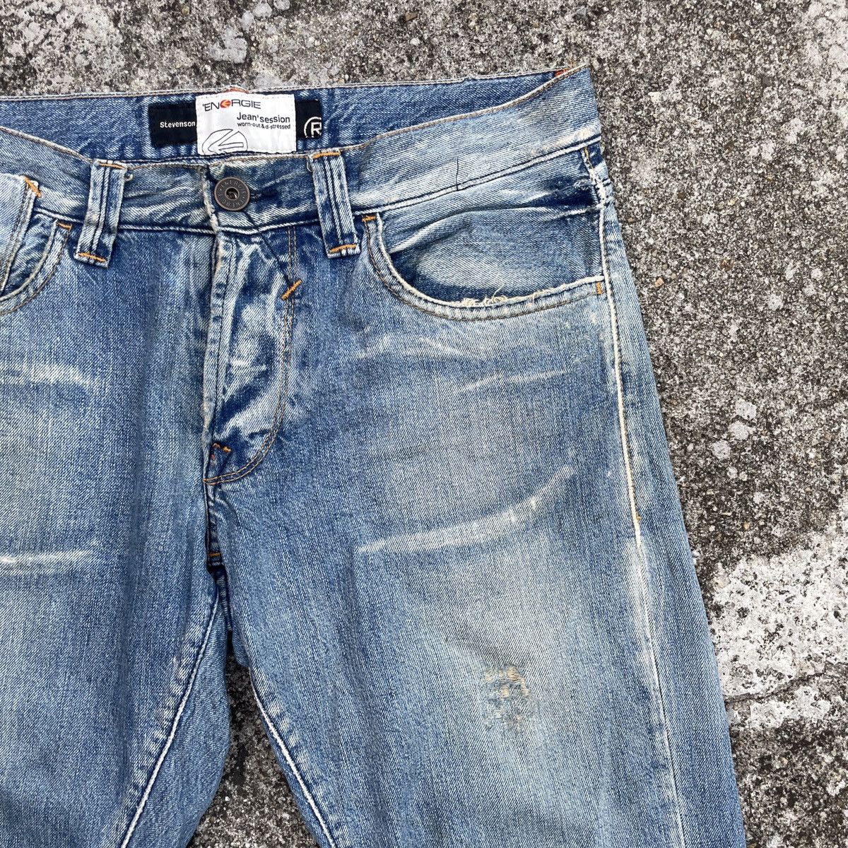Energie Vintage Stevenson Energie Distressed Denim Jeans Size US 33 - 2 Thumbnail