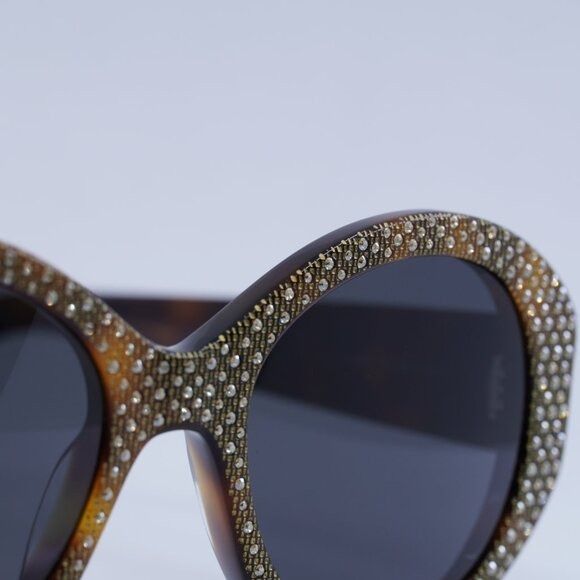Celine Celine CL4240IS 53A Sunglasses Shiny Havana with Gold Studs Size ONE SIZE - 4 Thumbnail