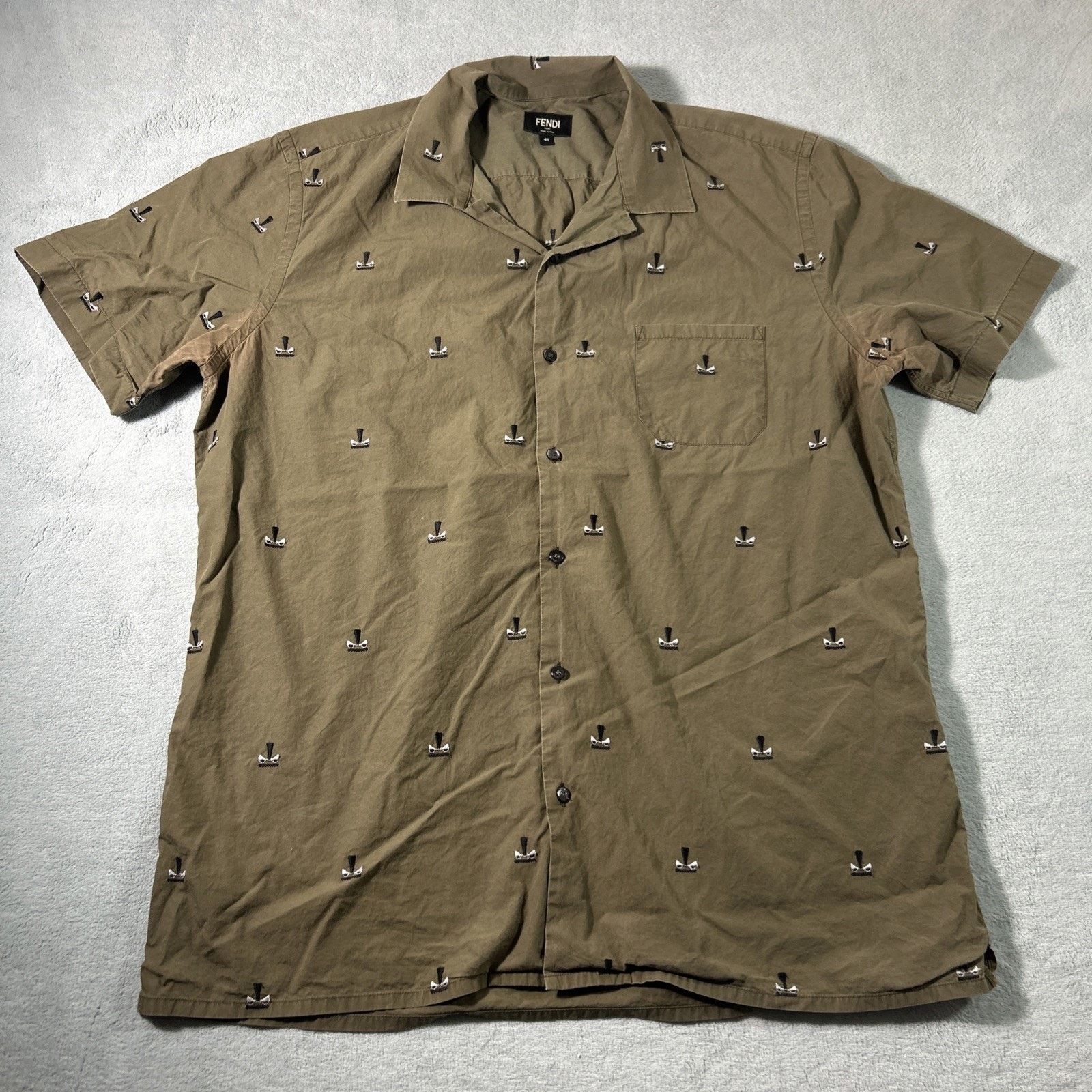 Fendi Fendi Embroidery Button Up Dress Shirt Womens Large 41 Italy Size L / US 10 / IT 46 - 2 Thumbnail
