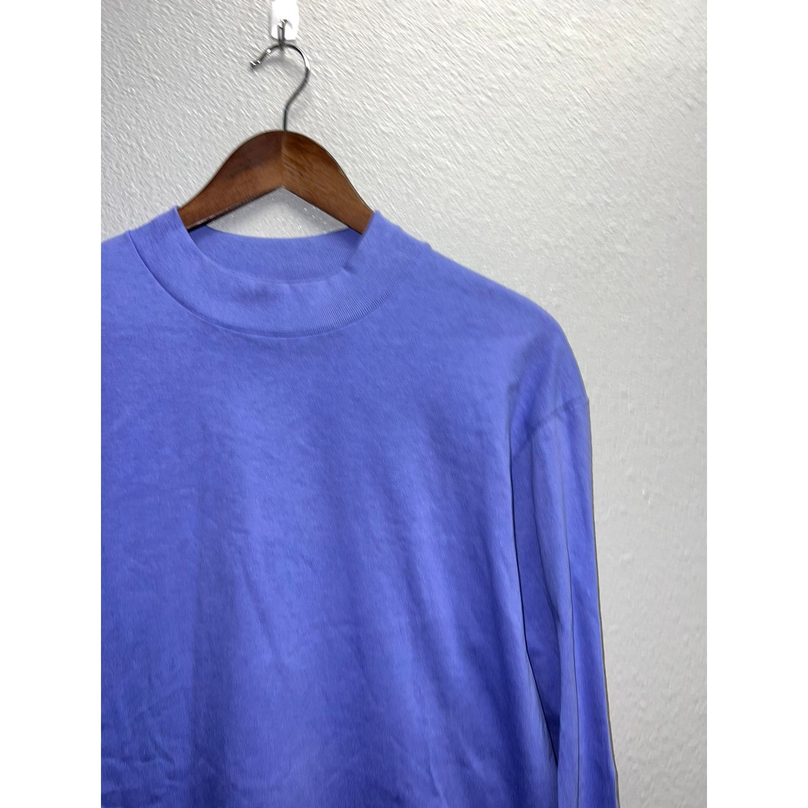 Vintage Vintage Purple Blank Long Sleeve Shirt USA Made 90s Tee VTG Size US L / EU 52-54 / 3 - 3 Thumbnail