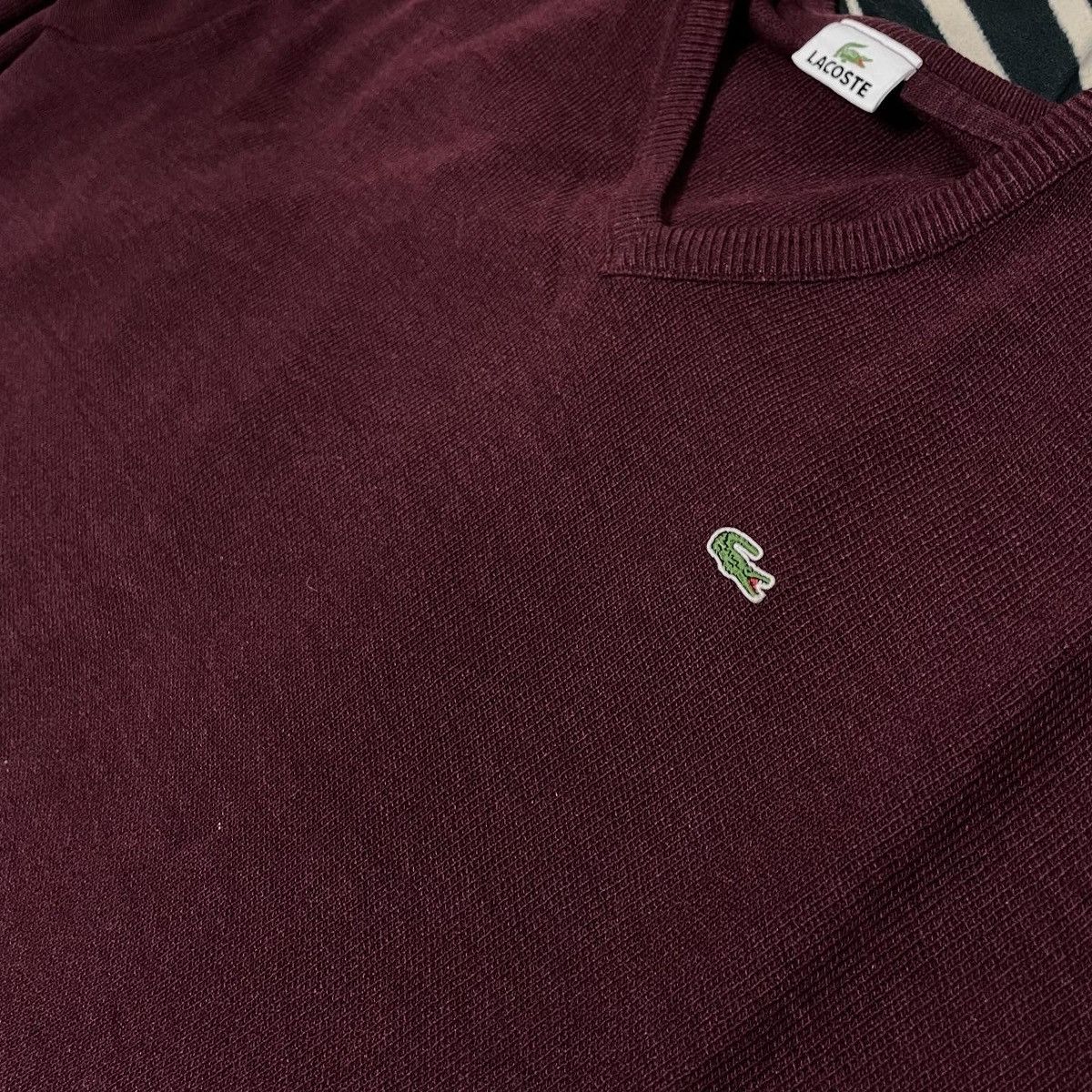 Lacoste Crazy Baggy Sweater Lacoste Hype Oldmany Y2K Size US XXL / EU 58 / 5 - 4 Thumbnail