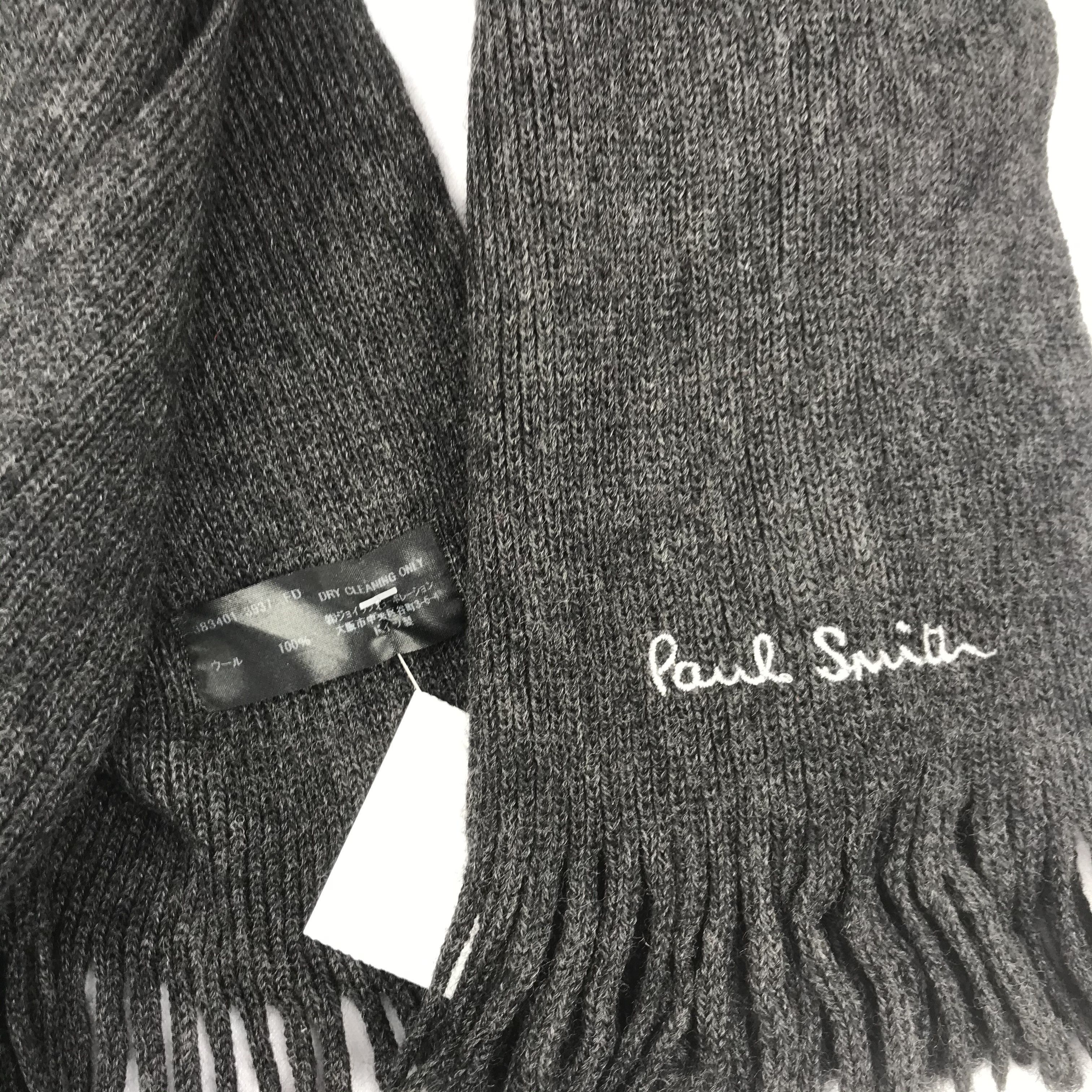 Japanese Brand Vintage 90s Paul Smith Scarf Muffler Knit Ribbed Wool Scarve Size ONE SIZE - 4 Thumbnail