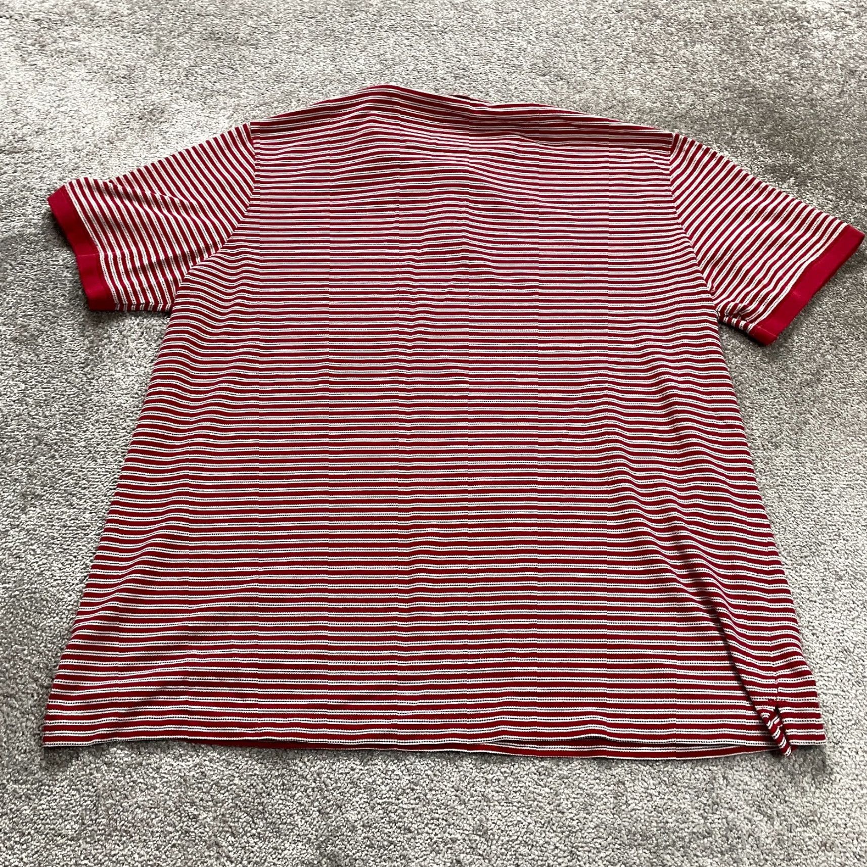Vintage Unbranded Polo Shirt Mens 2XL Red Striped Short Sleeve Collared Active Golf Top Shirts Polo Shirt Mens 2XL Red Striped Short Sleeve Collared Golf Top Size US XXL / EU 58 / 5 - 2 Thumbnail