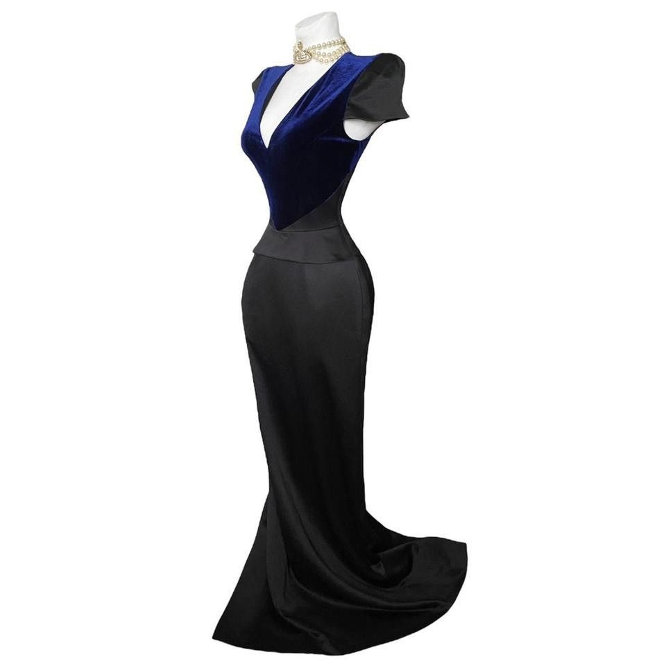 Vintage Maxi satin dress with velvet corset details Size S / US 4 / IT 40 - 1 Thumbnail