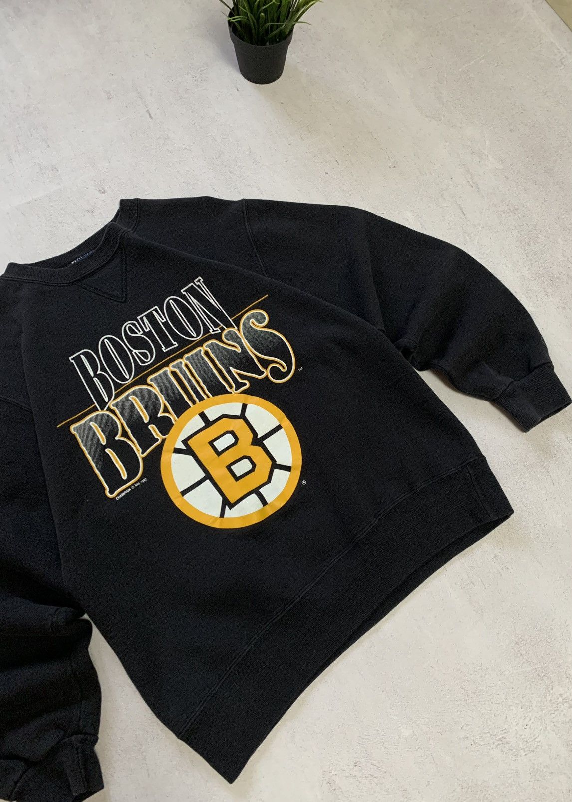 Champion × Vintage Vintage Champion Boston Bruins Sweatshirt 1992 Big Logo Y2K Size US L / EU 52-54 / 3 - 3 Thumbnail