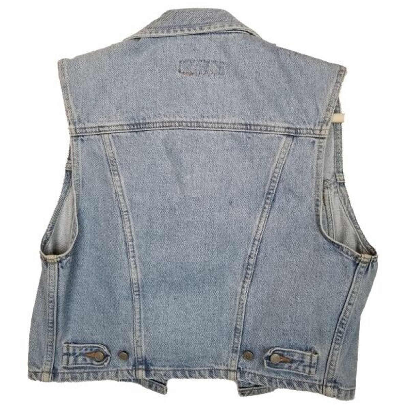 Banana Republic Banana Republic Womens Cropped Denim Vest Size M Western Size M / US 6-8 / IT 42-44 - 5 Thumbnail