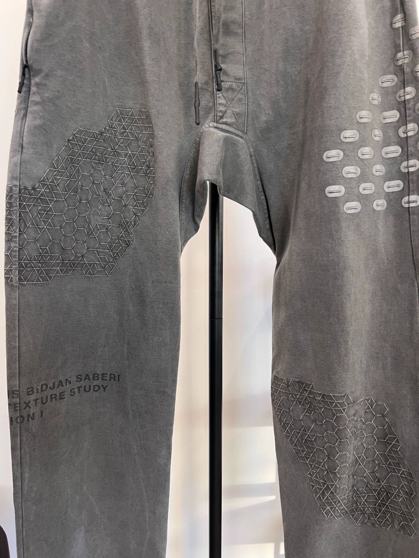 Boris Bidjan Saberi BBS heavy washed 3M reflective embroidered track pants M Size US 32 / EU 48 - 5 Thumbnail