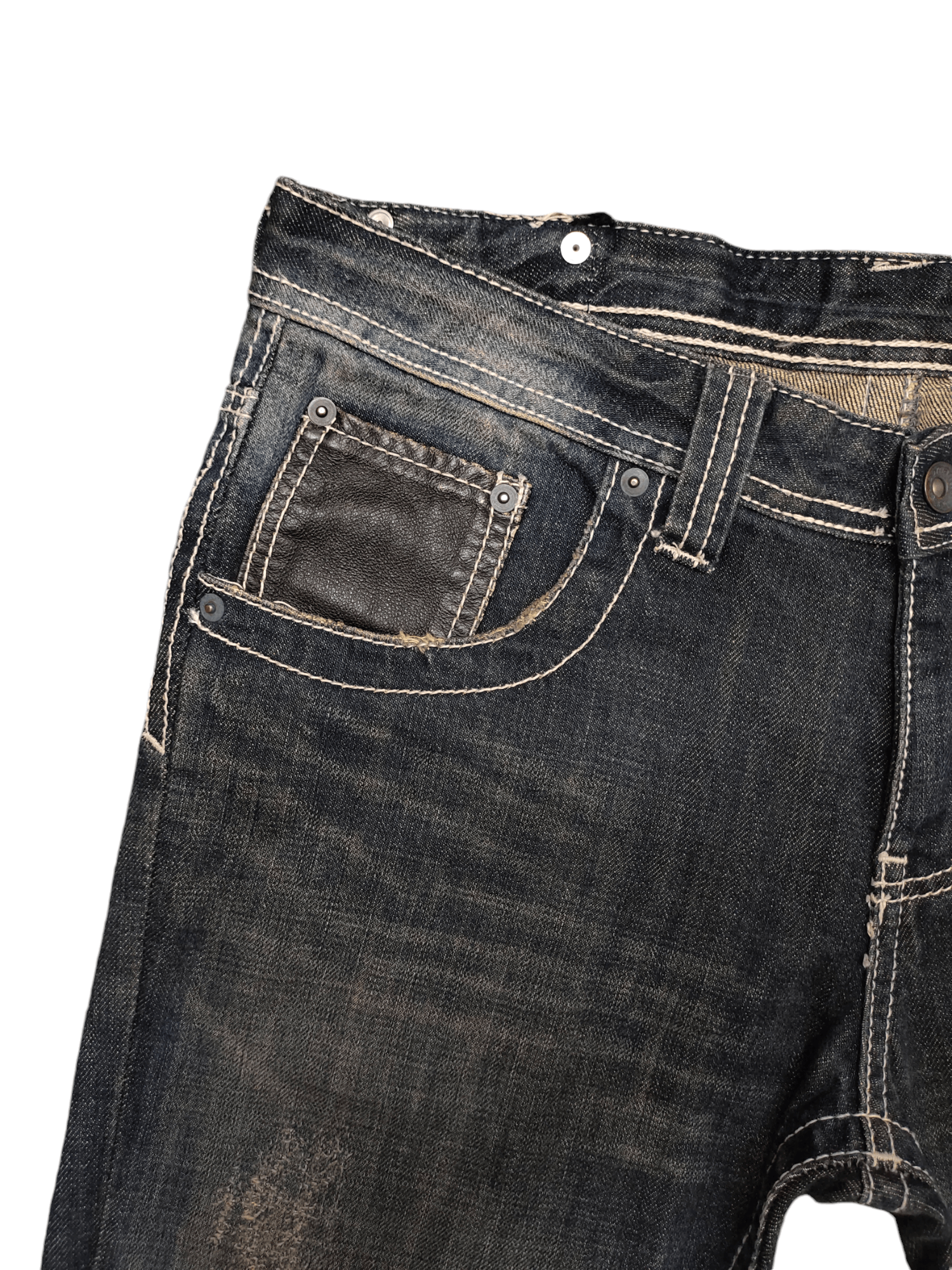 semanticdesign Flare Jeans Semantic Design Gun Embroidered Distress Bootcut Size US 31 - 6 Thumbnail