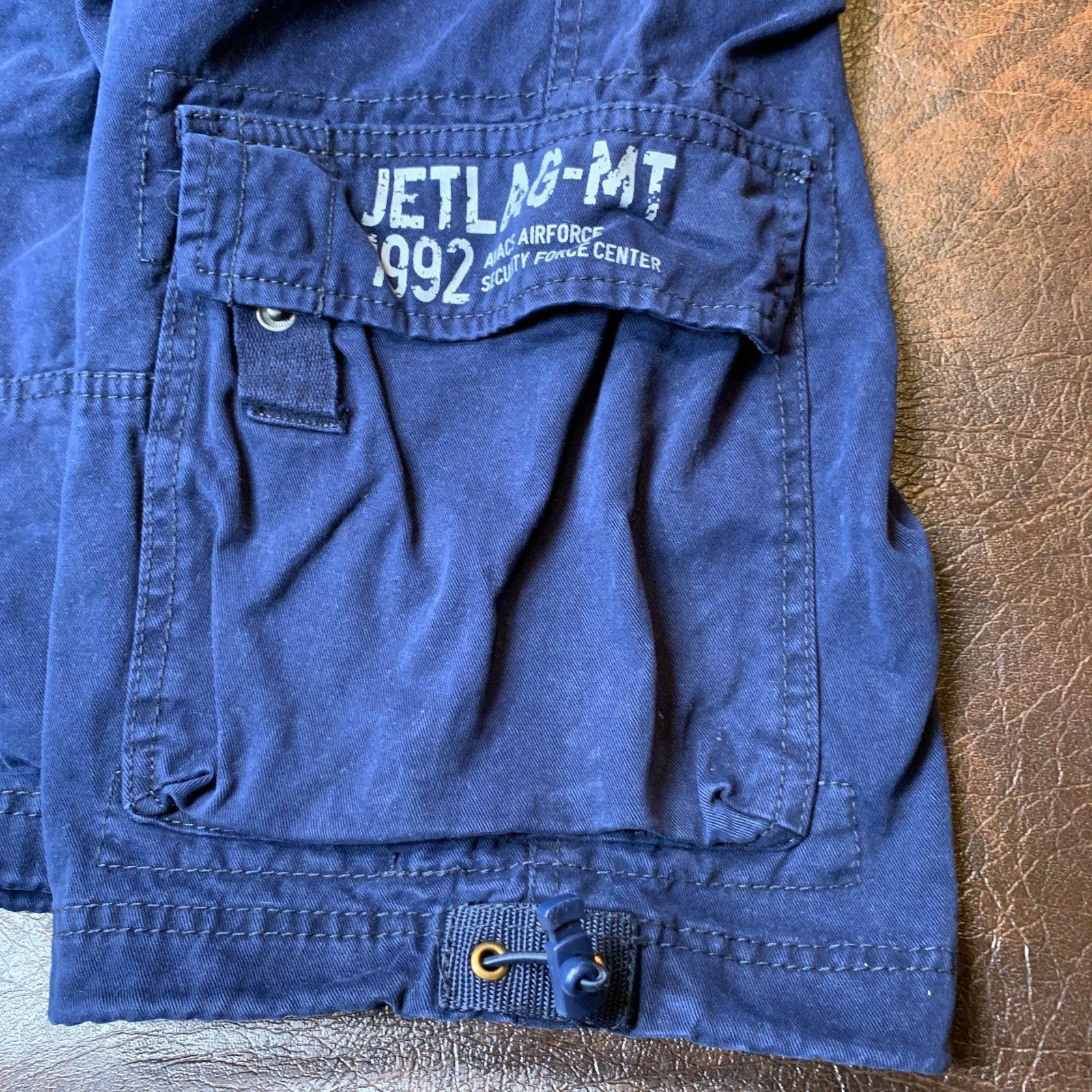 Jet Lag JET LAG CARGO SHORTS MENS MED BLUE COTTON 11" INSEAM (328) Size US 32 / EU 48 - 8 Thumbnail