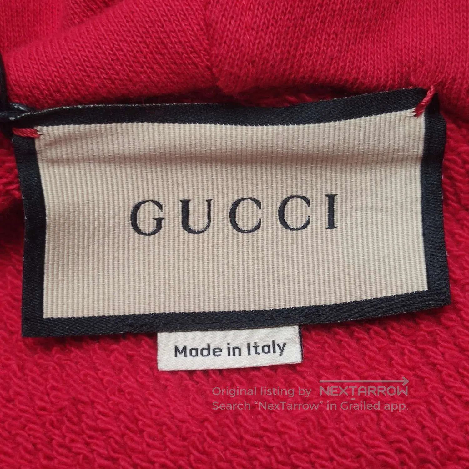 Gucci Gucci Red Colorblock Stripe Logo Hooded Sweatshirt S. Size S / US 4 / IT 40 - 2 Thumbnail
