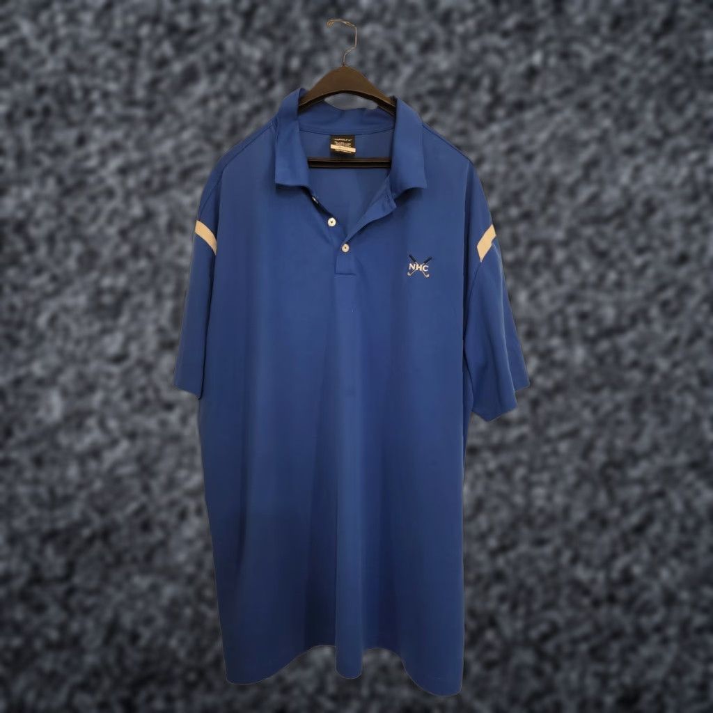 Nike VINTAGE Nike Golf Polo Shirt - NHC National Hickory Championship - Adult 4XL - Blue - Short Sleeve - Nike Golf - Mens Size US XXL / EU 58 / 5 - 1 Thumbnail