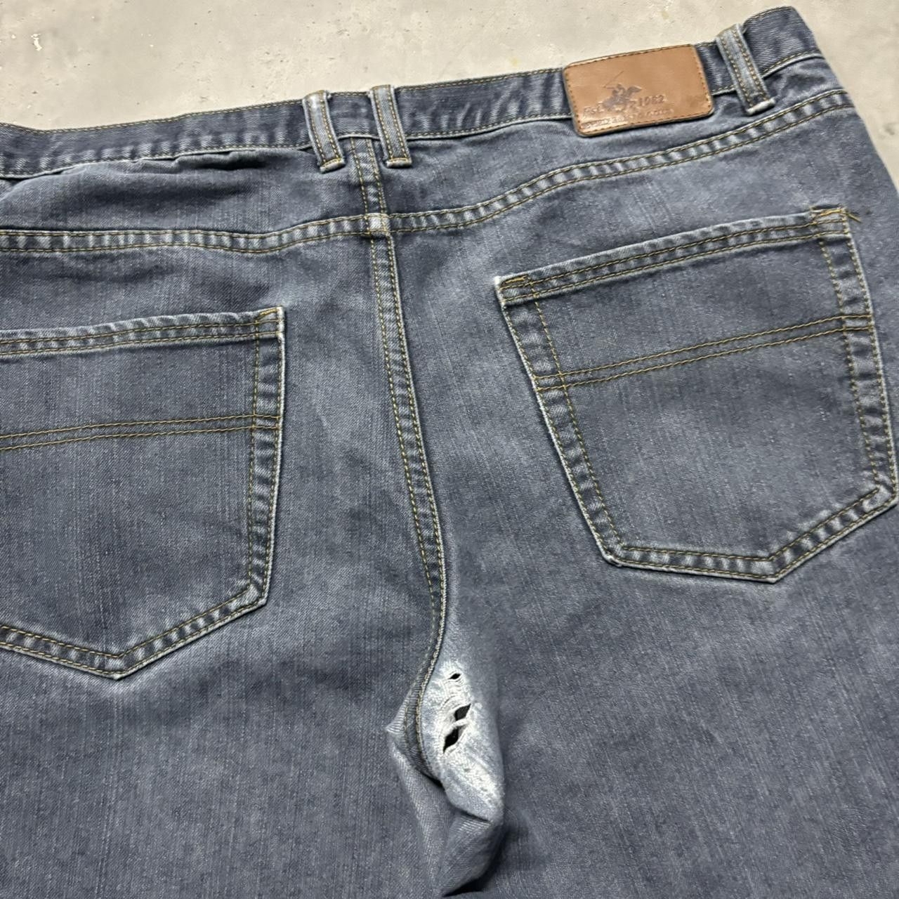 Japanese Brand × Vintage Crazy Vintage Y2K/2000s Grunge Dark Wash Denim Jeans! Size US 38 / EU 54 - 7 Thumbnail
