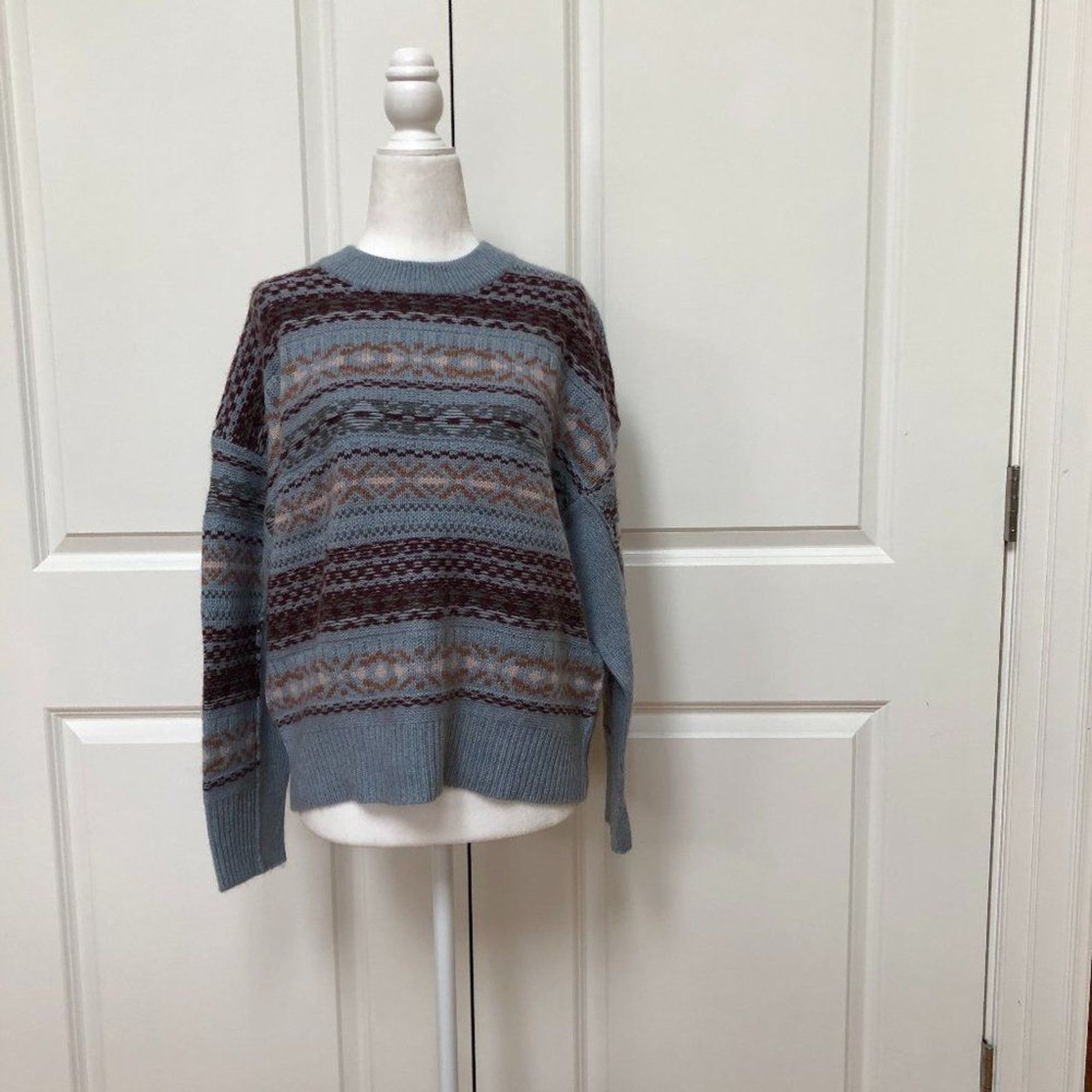 360Cashmere Fair Isle Print Wool & Cashmere Blended Sweater-360 Cashmere Size S / US 4 / IT 40 - 3 Thumbnail