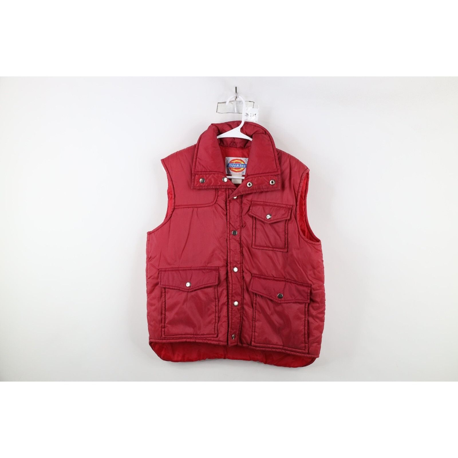 Dickies × Vintage Vintage 80s 90s Dickies Faded Full Zip Puffer Vest Jacket Size US L / EU 52-54 / 3 - 1 Thumbnail