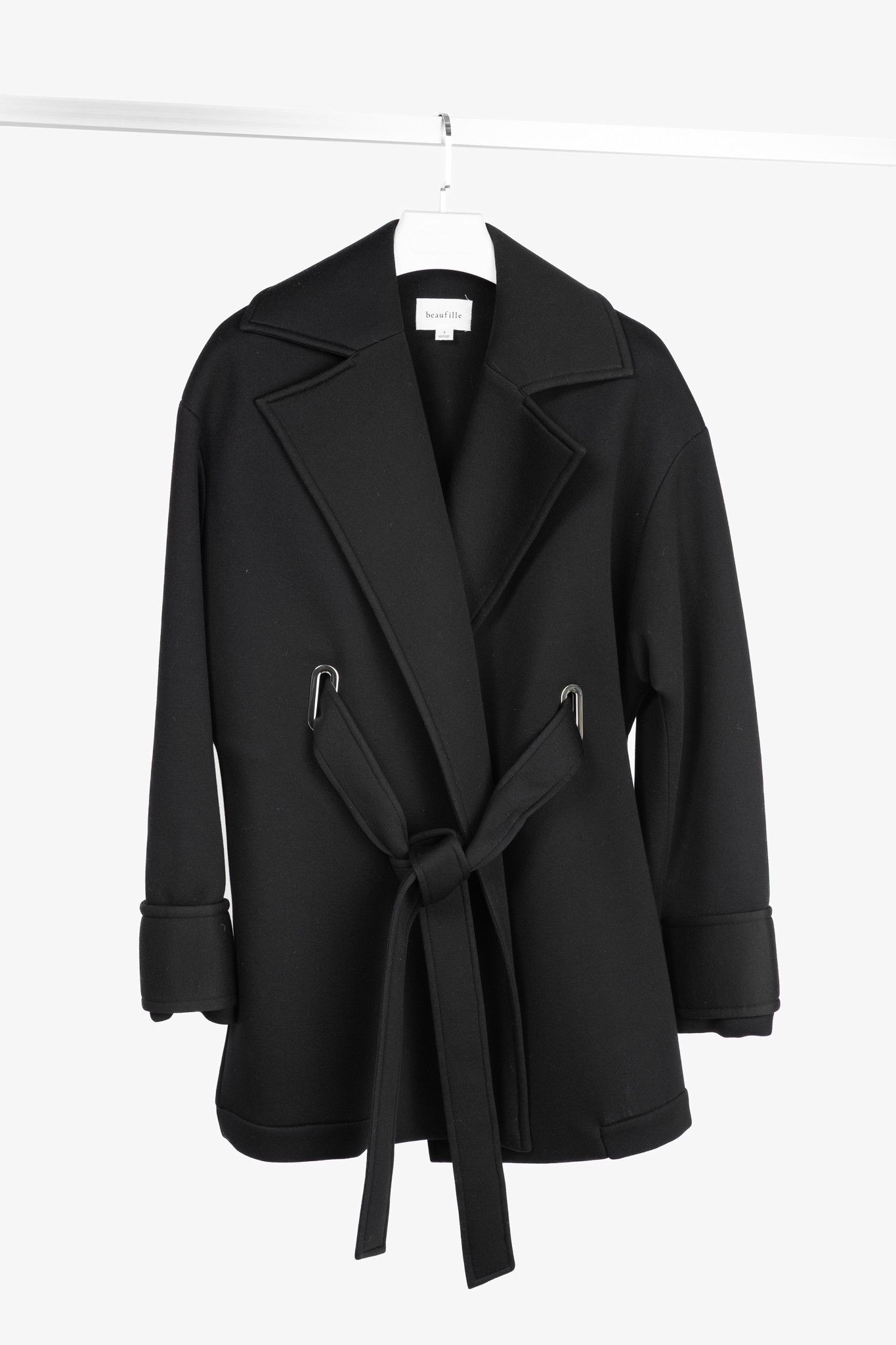 Other Beaufille Black Modal-Neoprene Wrap Jacket Size S / US 4 / IT 40 - 1 Thumbnail