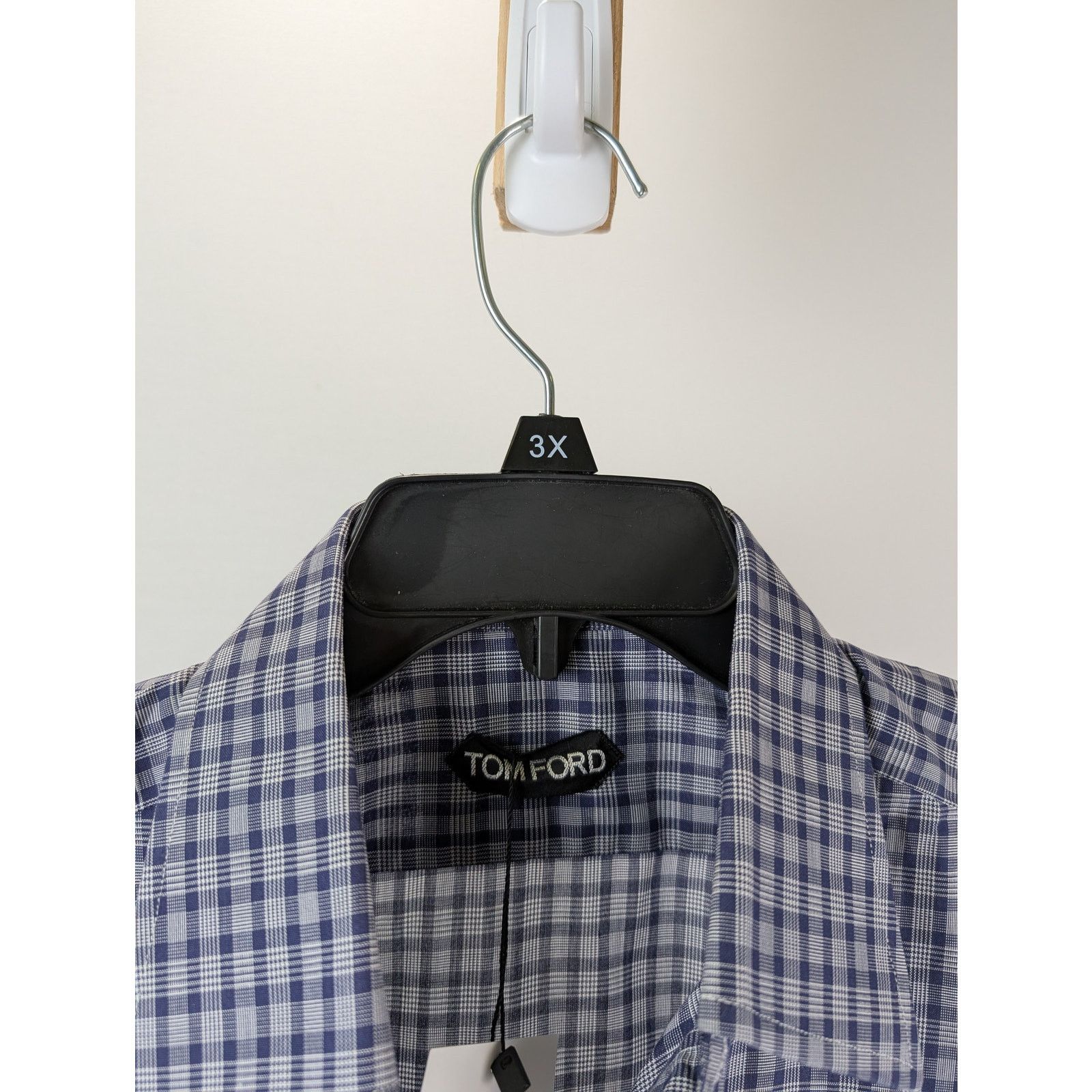 Tom Ford o1rshd1 CC20 Button up Shirt in Blue/White Size US M / EU 48-50 / 2 - 8 Thumbnail