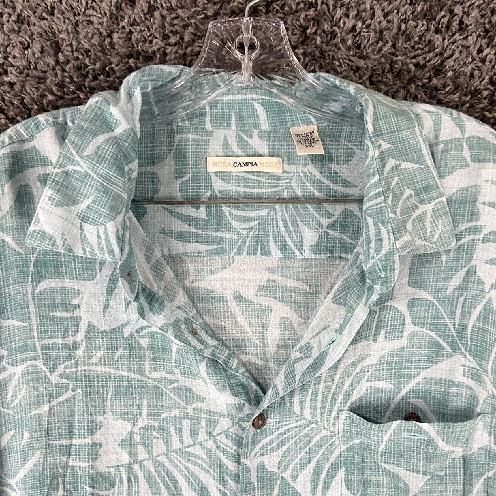 Vintage VINTAGE Campia Moda Hawaii Men’s 2XL Short Sleeve Button-Up Shirt Blue Size US 39 - 6 Thumbnail