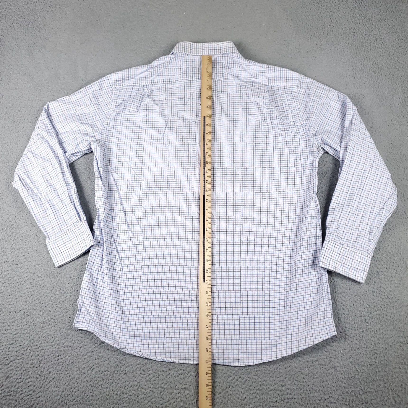 Tommy Hilfiger Tommy Hilfiger Button-Up Shirt Mens Large Blue Check Long Sleeve Casual Size US L / EU 52-54 / 3 - 4 Thumbnail