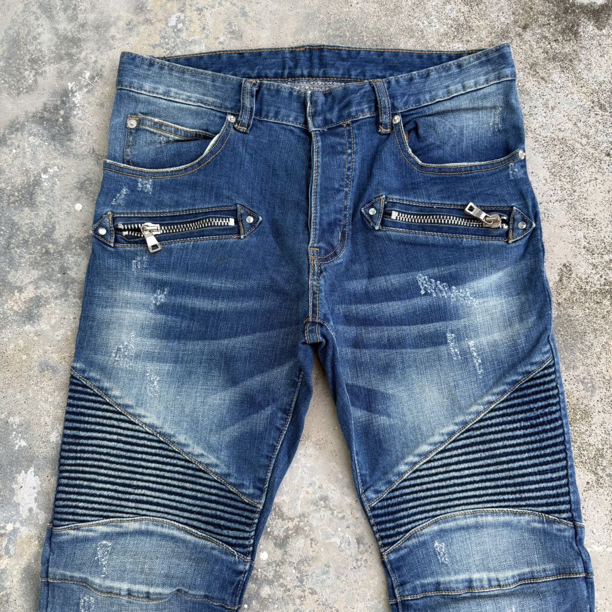 Japanese Brand W31 Vintage Balmain denim jean pants Size US 31 - 2 Thumbnail