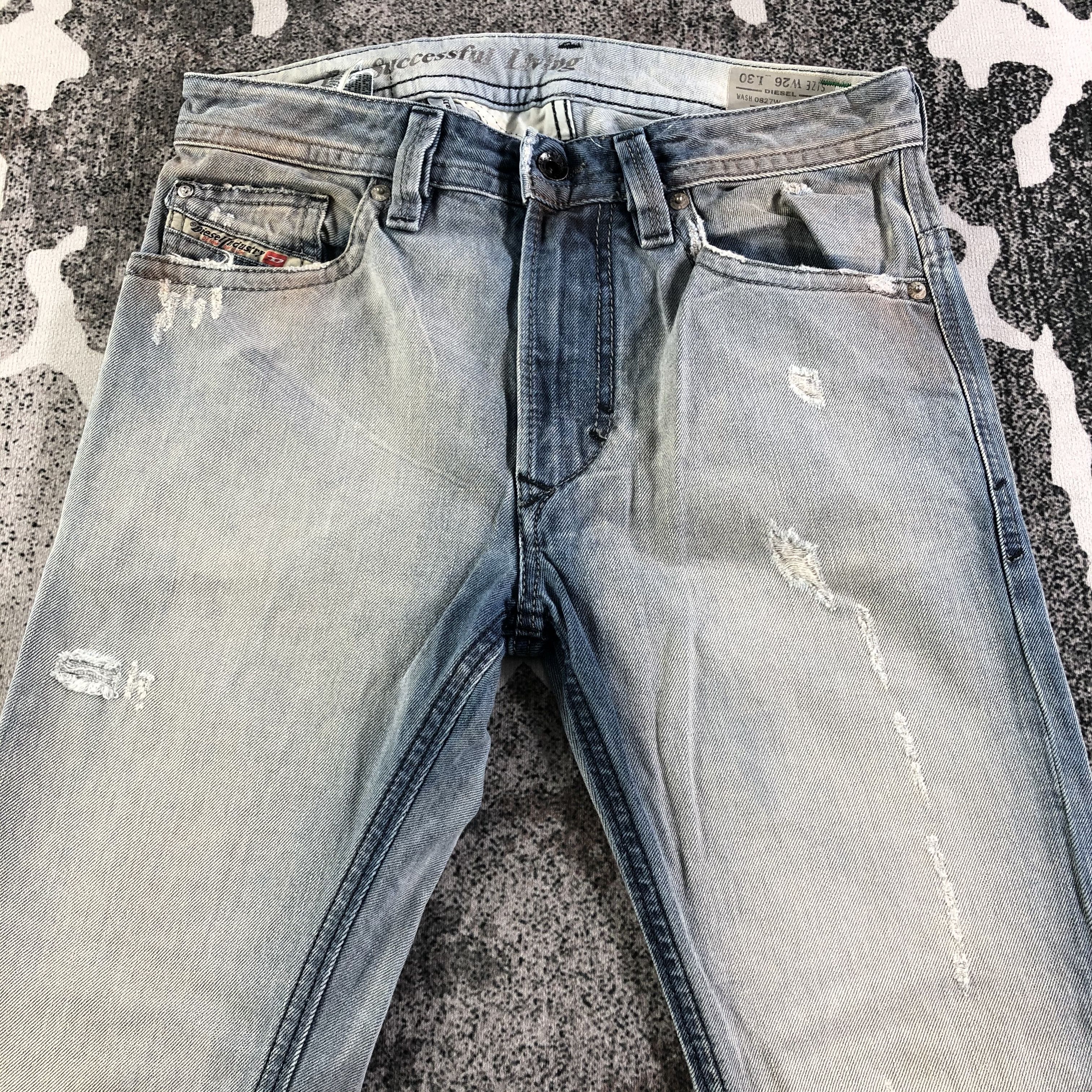 Diesel Distress Diesel Jeans Faded Blue Denim KJ2397 Size US 26 / EU 42 - 3 Thumbnail