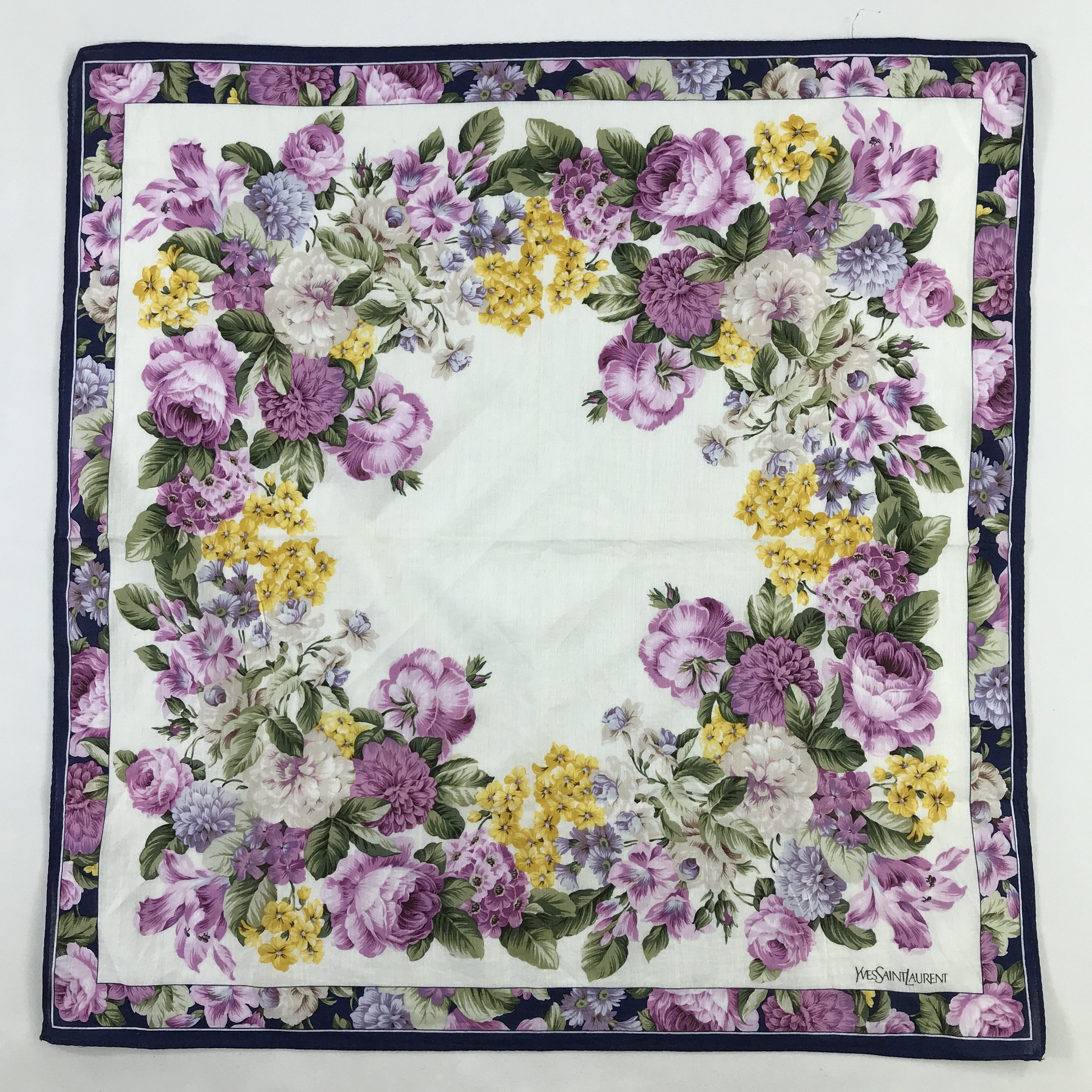 Vintage × Yves Saint Laurent Yves Saint Laurent Bandana / Handkerchief/Neckerchief -S1057 Size ONE SIZE - 1 Thumbnail