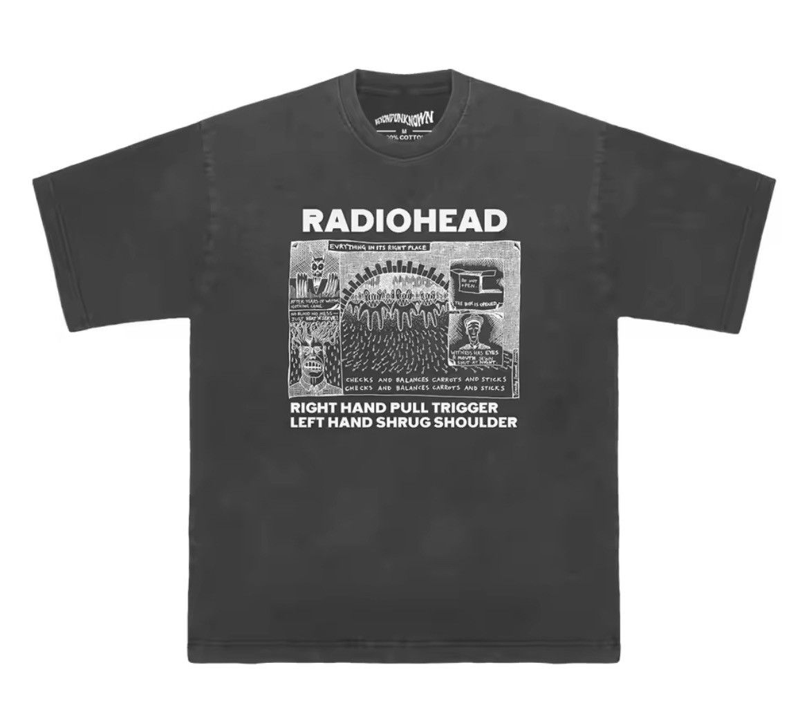 Japanese Brand × Vintage "RADIOHEAD" Graphic Printed Cotton Tshirt Size US M / EU 48-50 / 2 - 10 Thumbnail