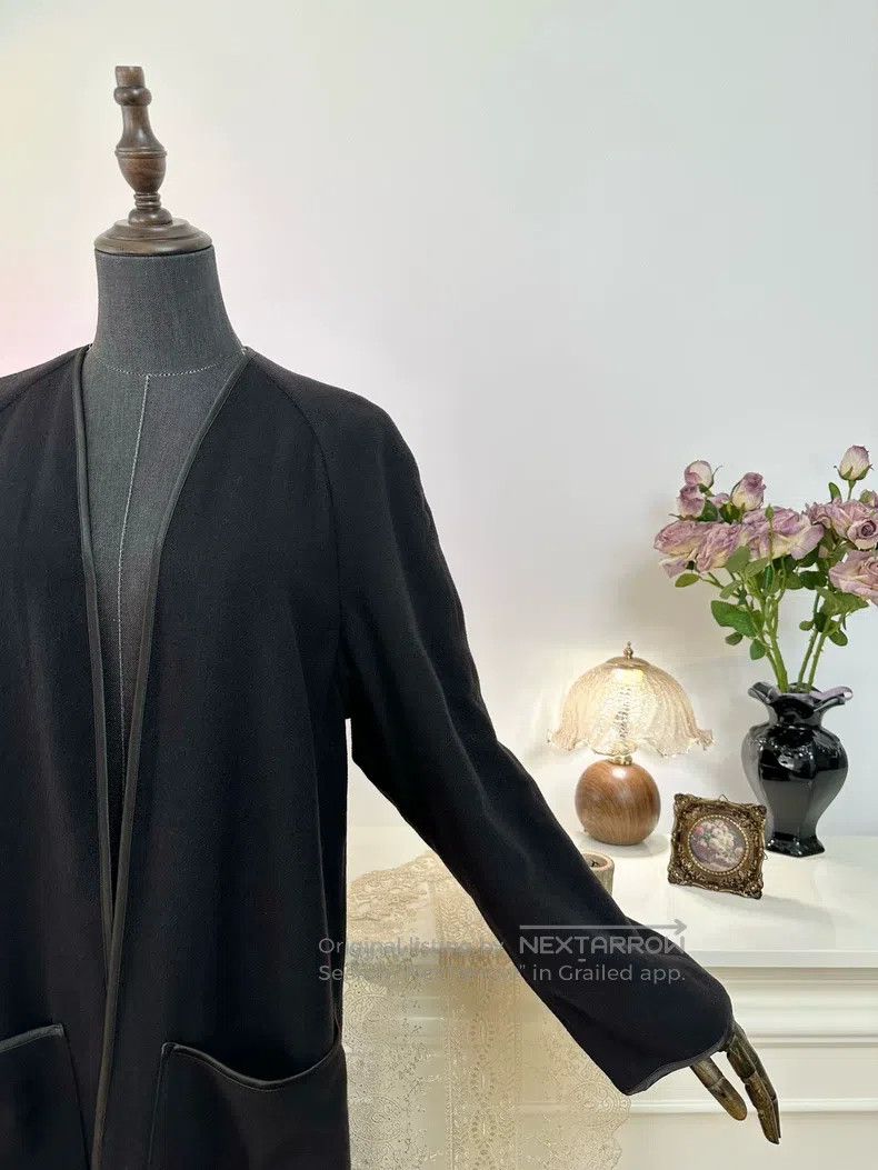 Hermes Hermes Casual Comfortable Velvet Long Coat, Black Size XXS / US 00 / IT 34 - 5 Thumbnail