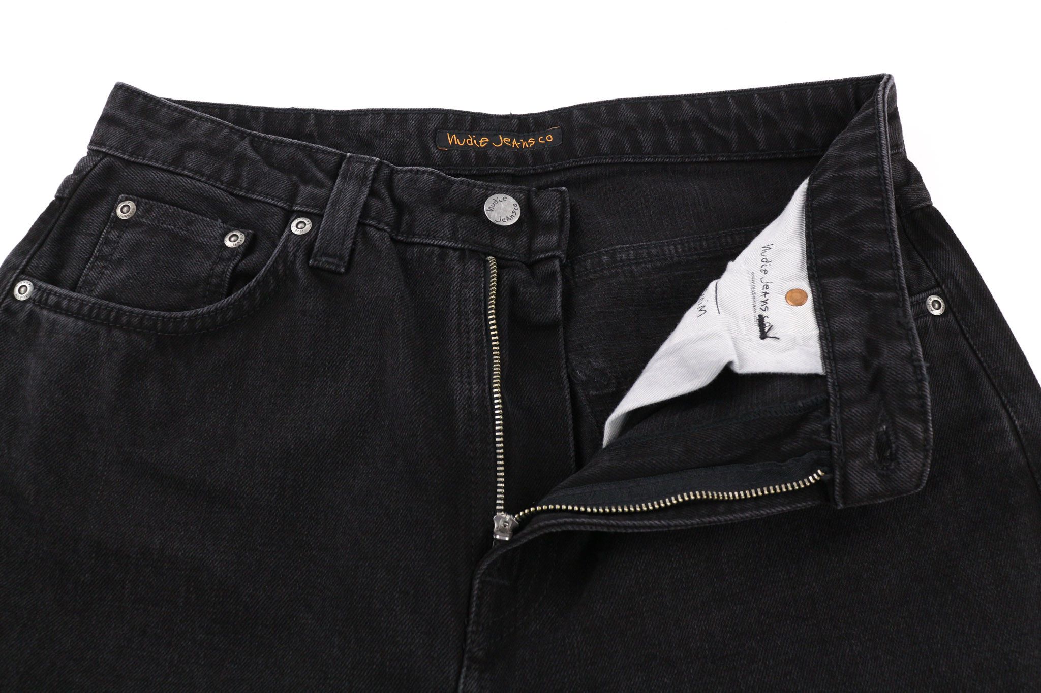 Nudie Jeans BREEZY BRIT W31/L28 Cotton Black High Rise Jeans 80616 Size 31" - 4 Thumbnail