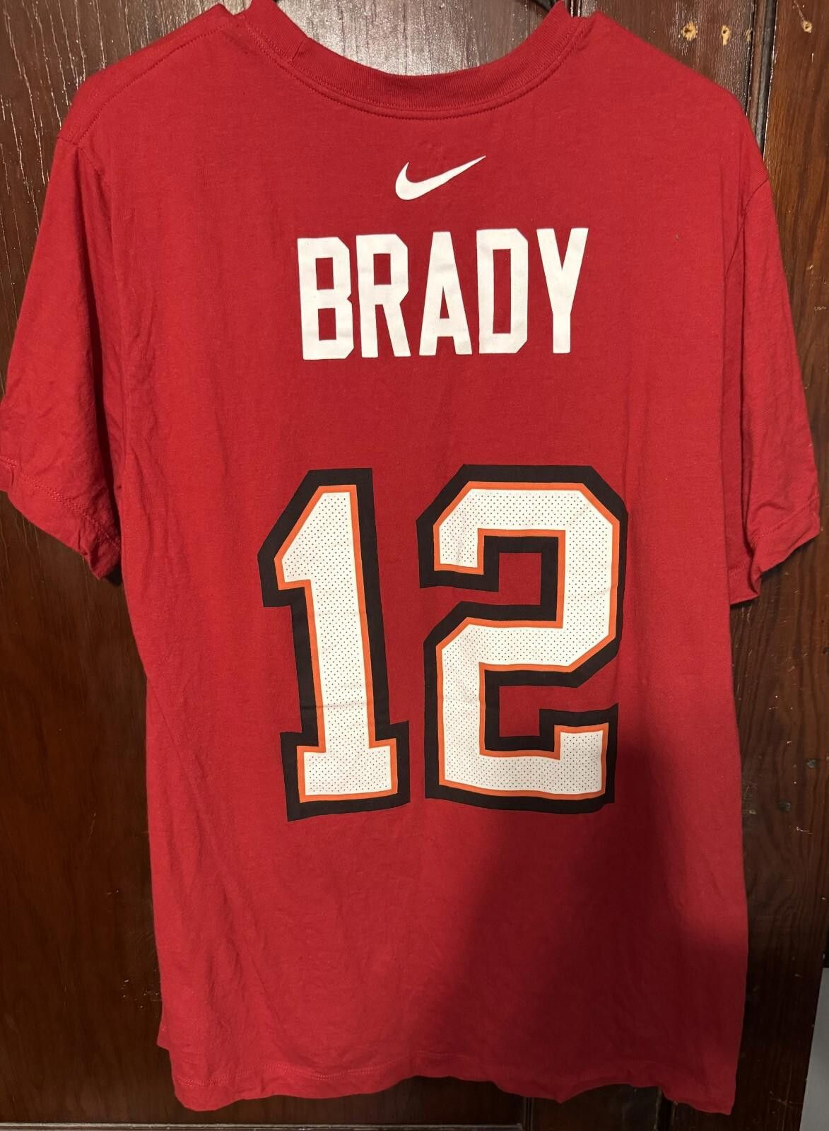 Nike Tampa Bay Buccaneers Tom Brady Shirt Men’s Sz L Red Vintage Size ONE SIZE - 2 Thumbnail