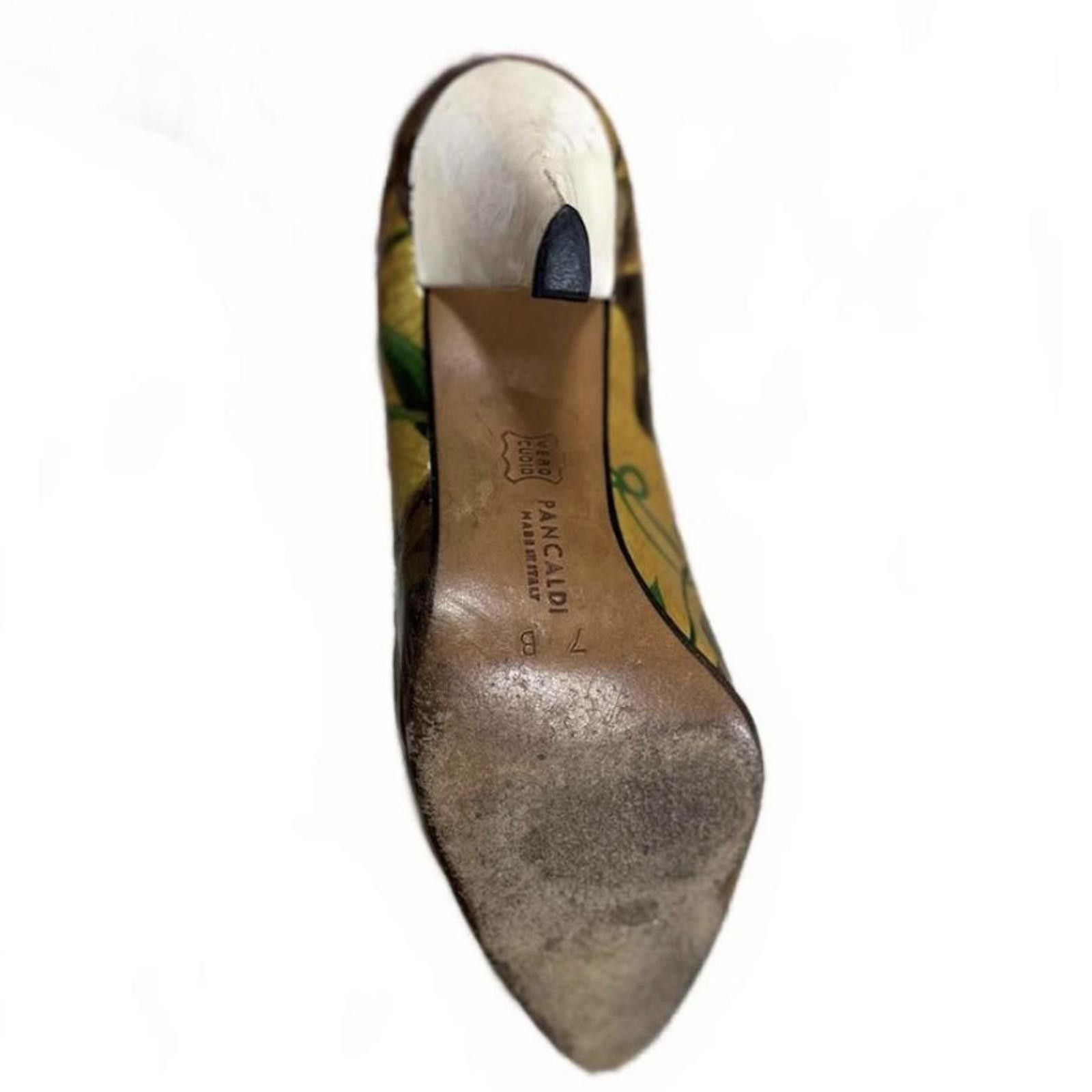 Other Pancaldi Heels Italian Leather Floral Design Size 7 Vintage Size US 7 / IT 37 - 5 Thumbnail