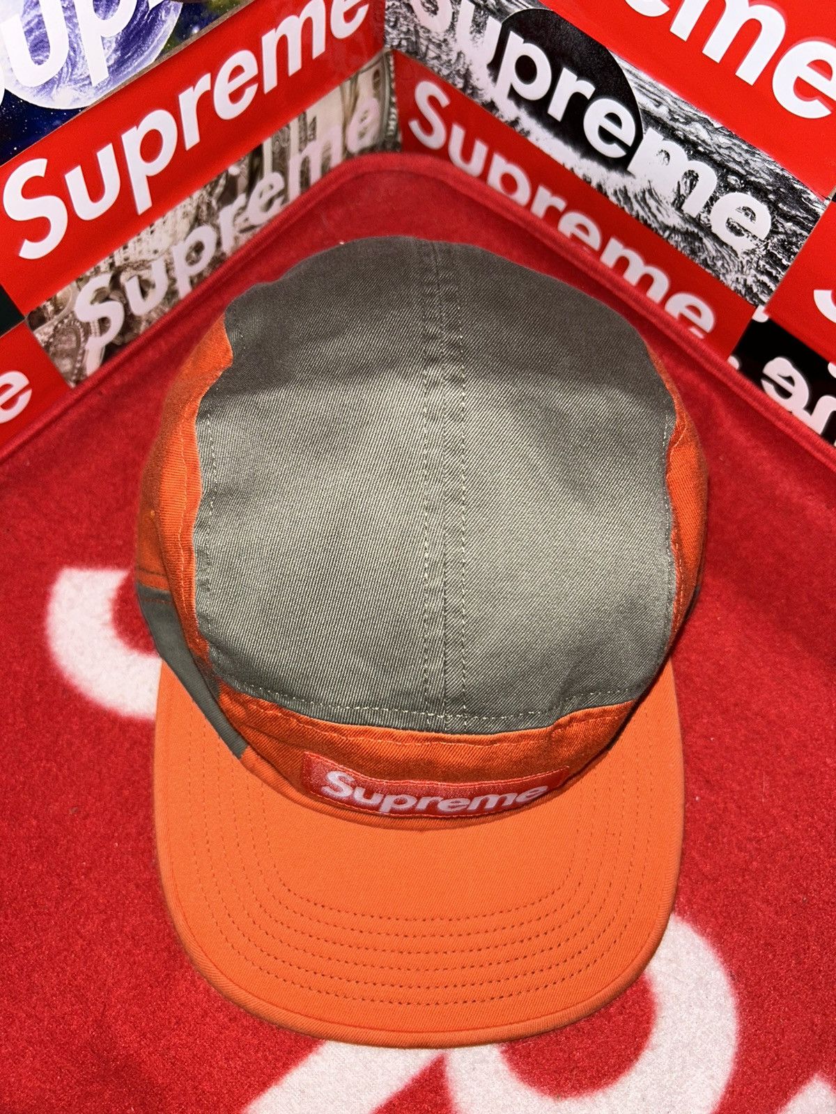 Supreme Supreme Contrast Panel Camp Cap Orange FW18 NEW WITH TAGS Size ONE SIZE - 2 Thumbnail