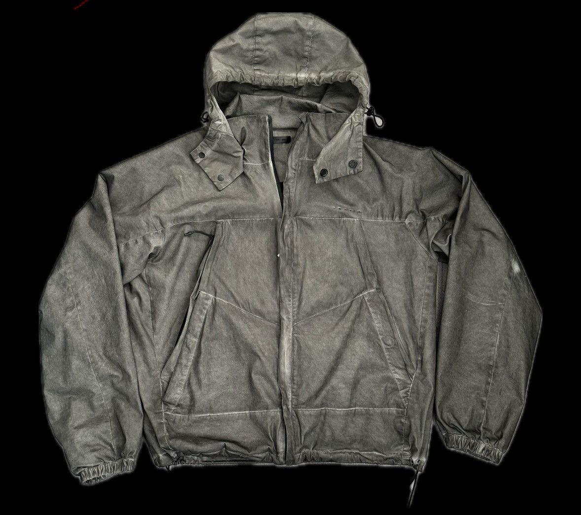 image of Who Is Jacov Whoisjacov Object Dyed Shell Jacket in Grey, Men's (Size Medium)