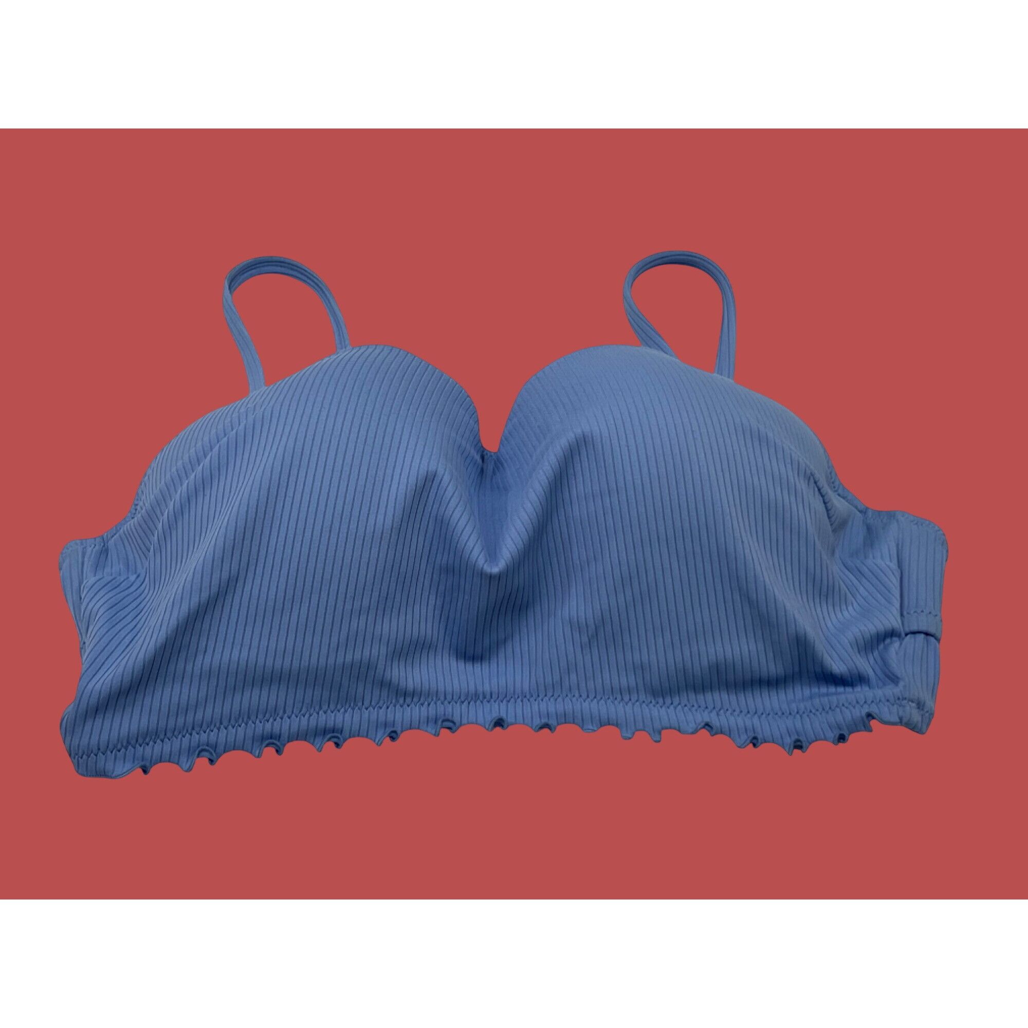 Other Shade & Shore - Women's lightly Lined Longline Ribbed Bikini Size ONE SIZE - 3 Thumbnail