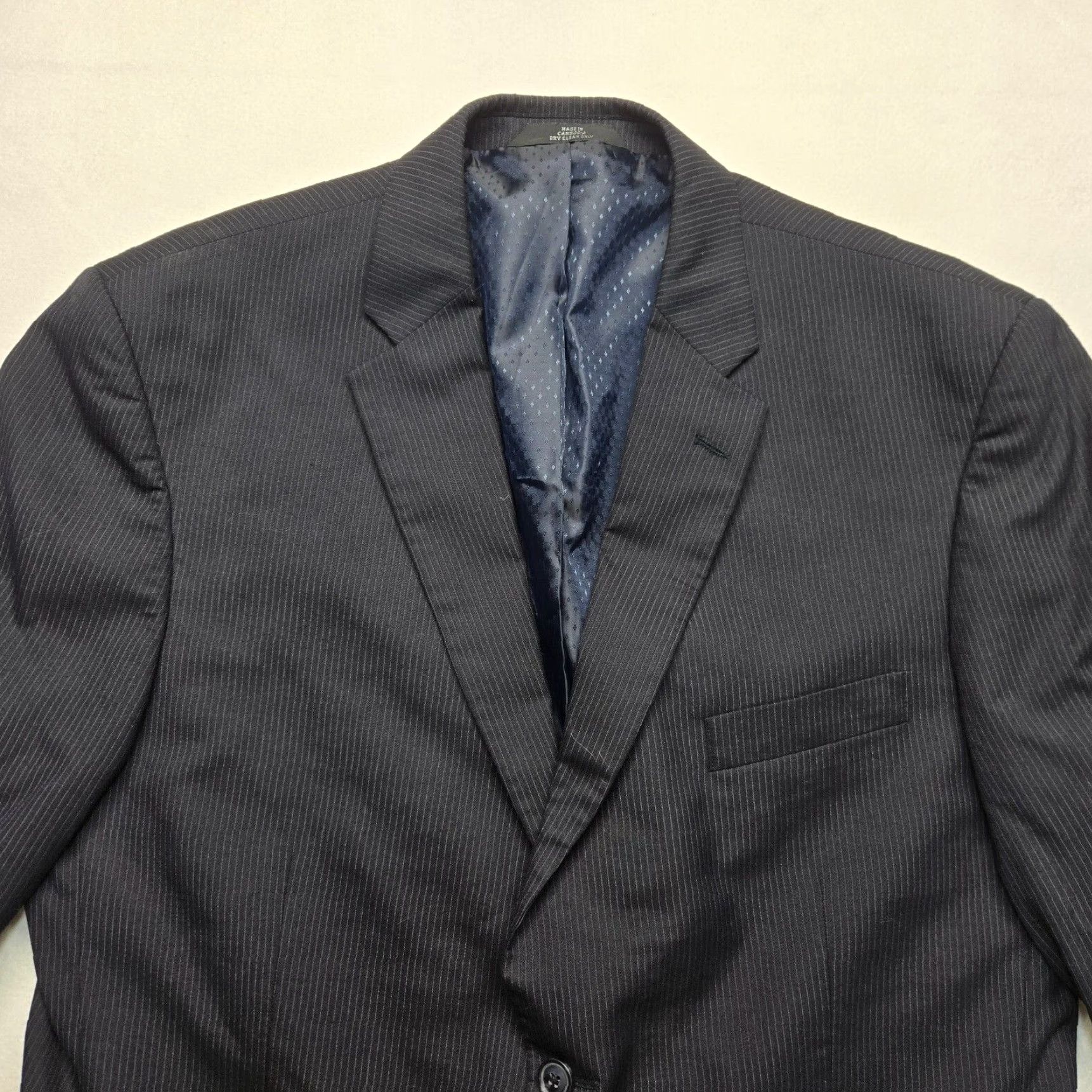 Haggar Haggar Blazer / Suit Jacket Black 46 Long Size 46L Casual Men’s Jacket Long Polyester Dress Coat Shirt style 46 Mens Size 46R - 2 Thumbnail