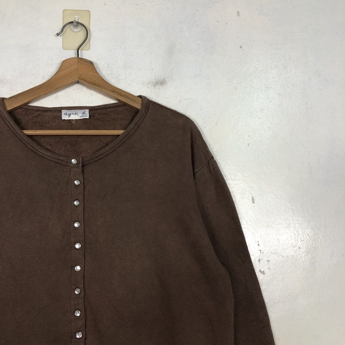 agnes b. 📌Vintage Snap Button Cardigan Agnes B. Rich Brown Size US M / EU 48-50 / 2 - 8 Thumbnail