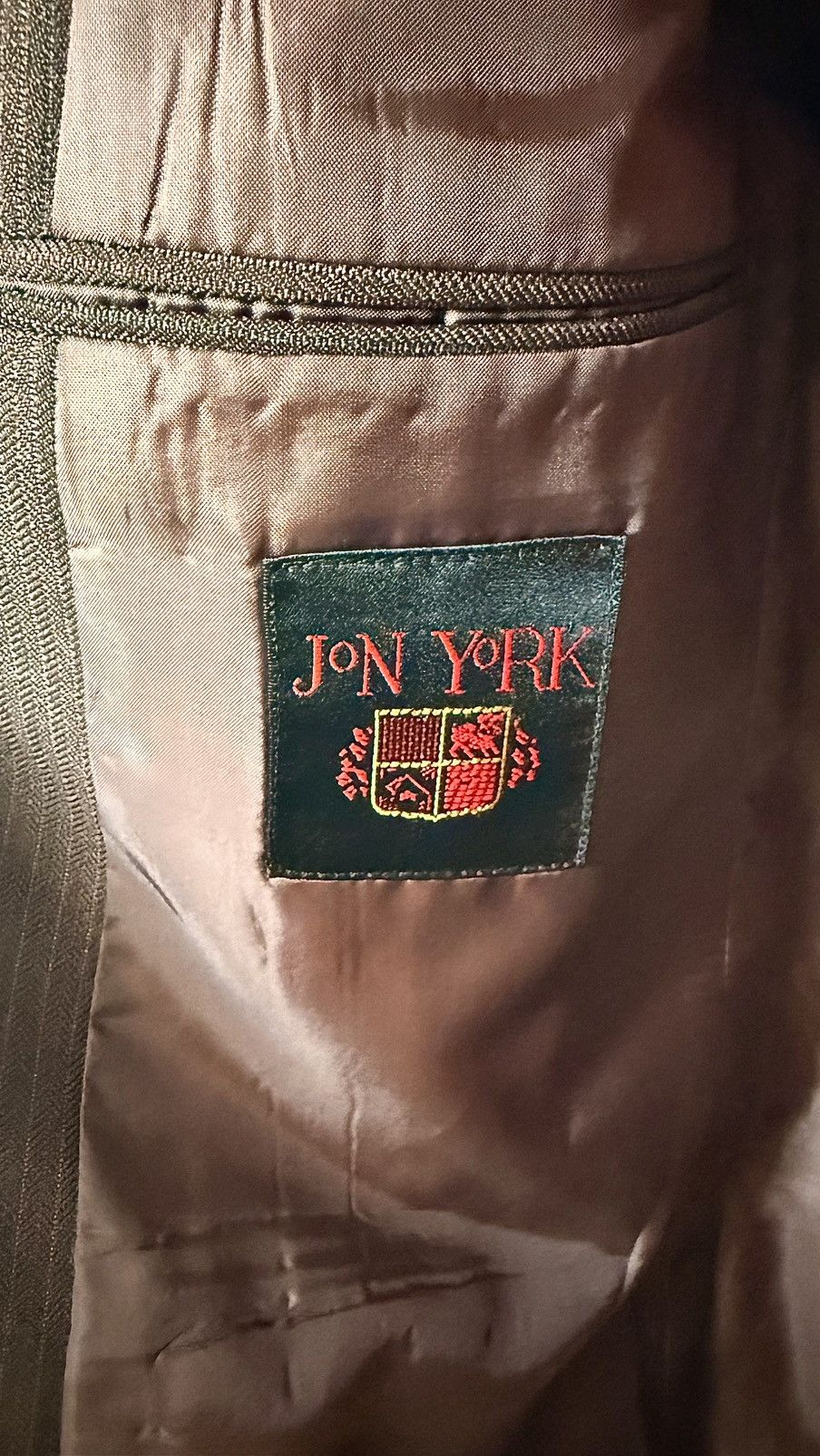 Other Vintage Jon York Brown Pinstripe Blazer |Classic Menswear 70 Size 40R - 2 Thumbnail